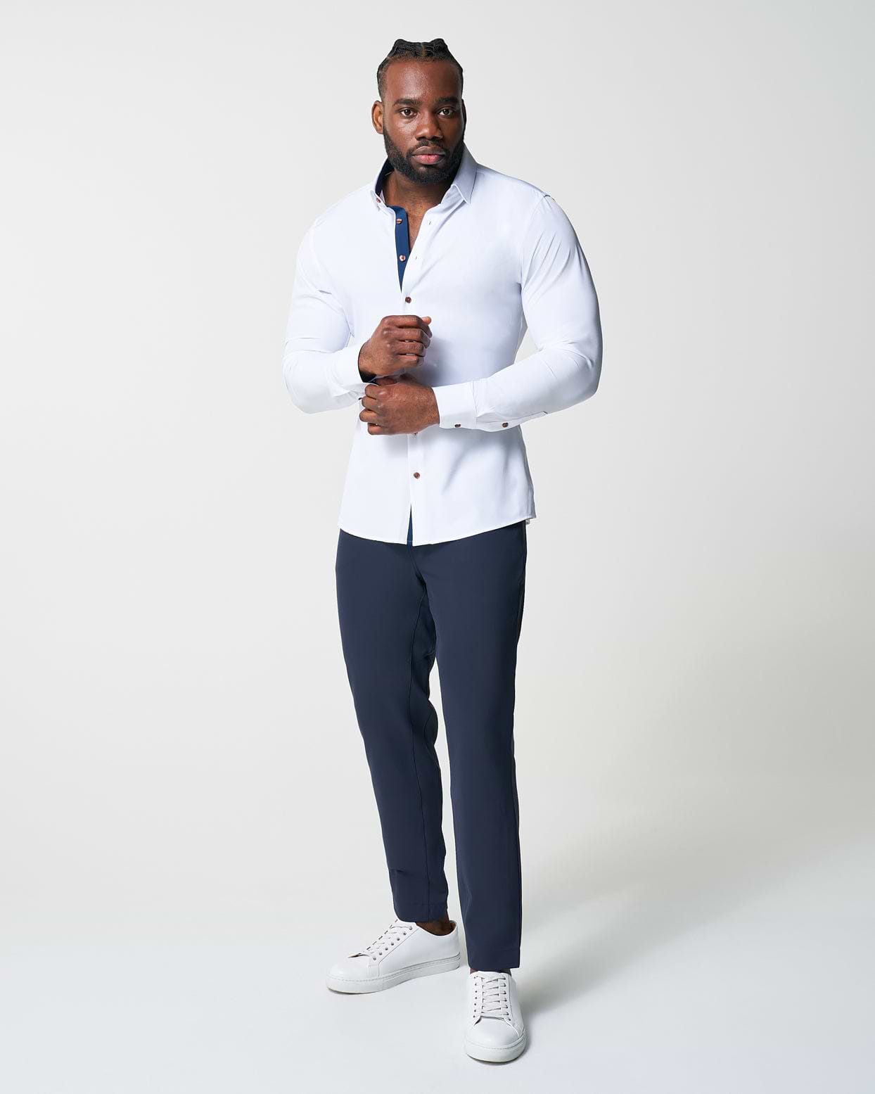 "The Springer" Limited Edition: White with Navy Accents - Classic Fit