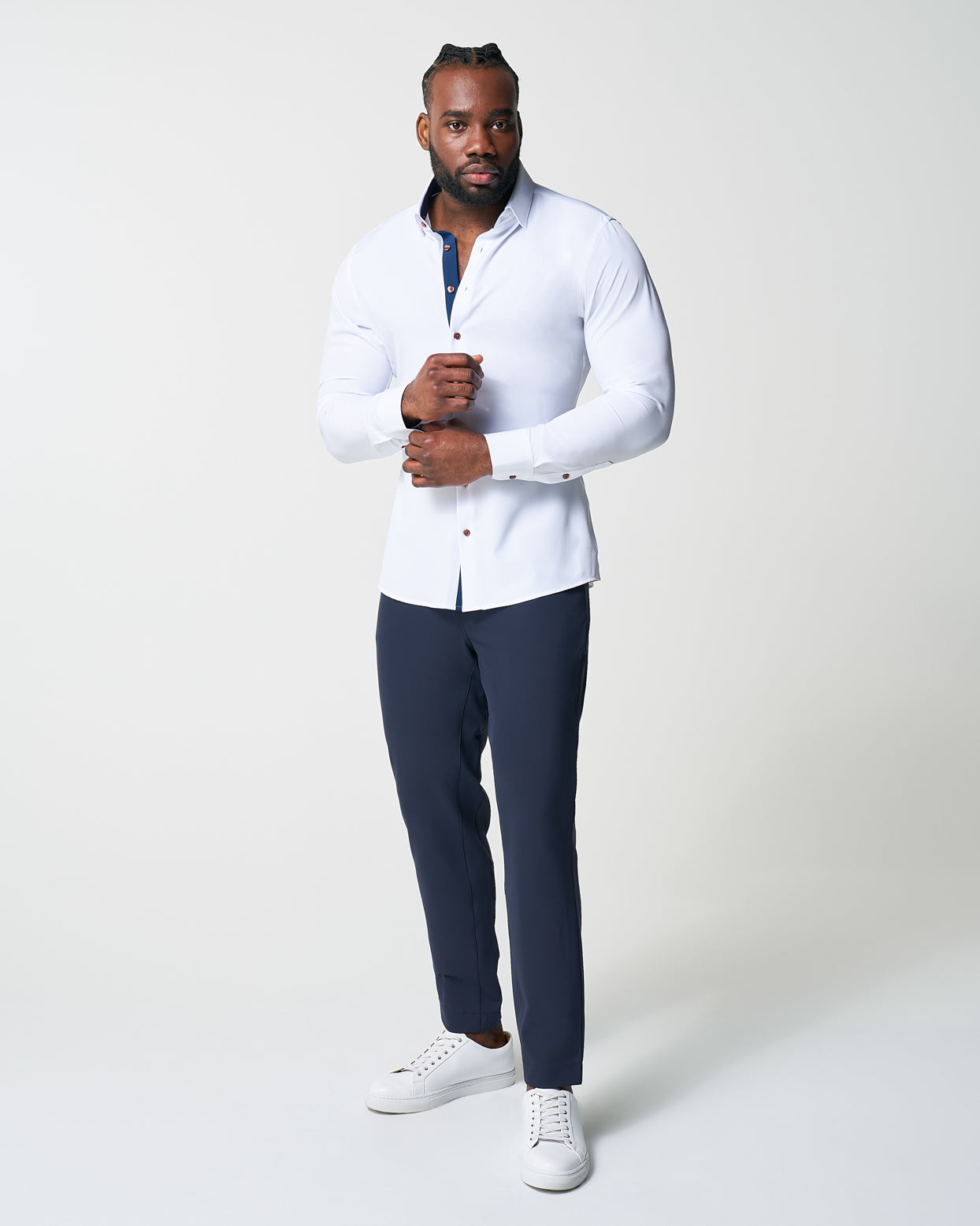 "The Springer" Limited Edition: White with Navy Accents - Classic Fit