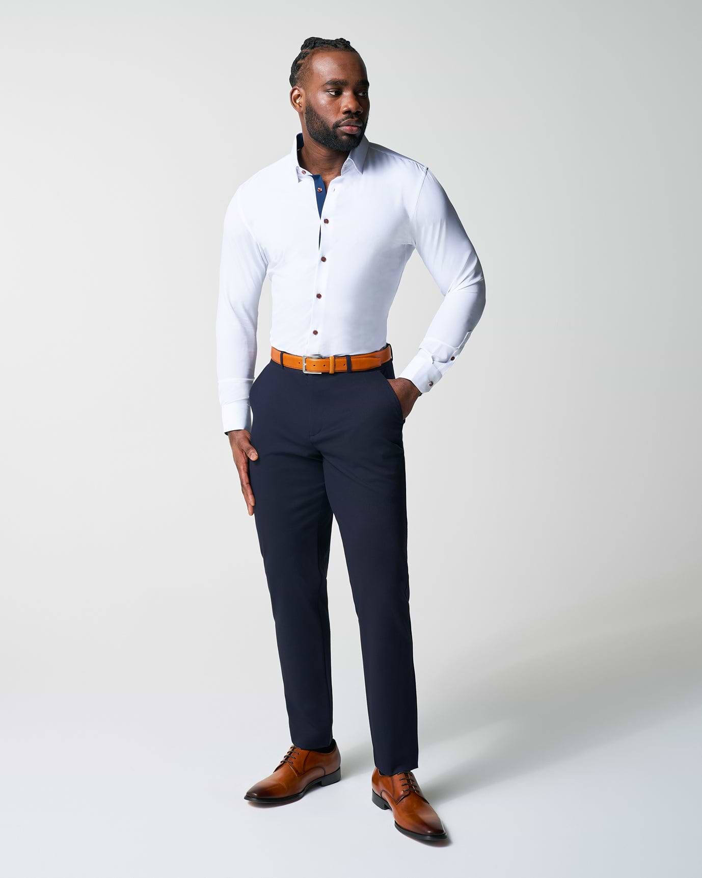 "The Springer" Limited Edition: White with Navy Accents - Classic Fit