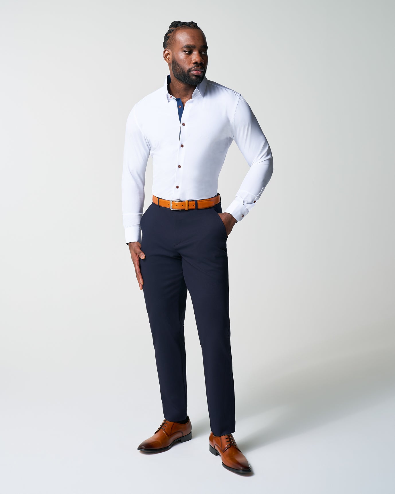 "The Springer" Limited Edition: White with Navy Accents - Classic Fit