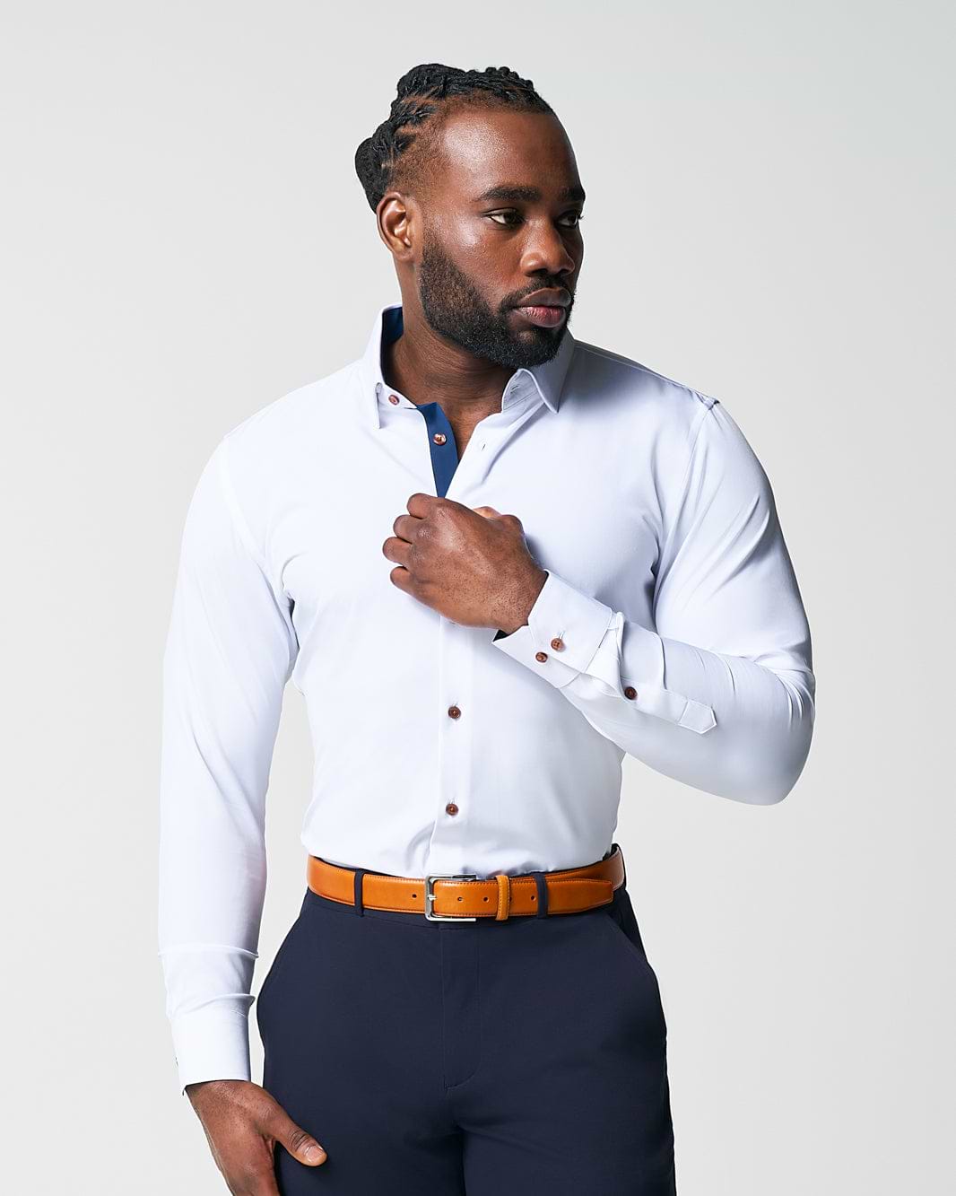 "The Springer" Limited Edition: White with Navy Accents - Classic Fit