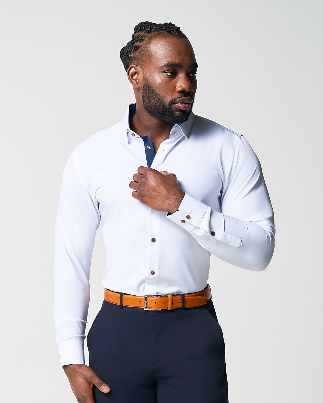 "The Springer" Limited Edition: White with Navy Accents - Classic Fit