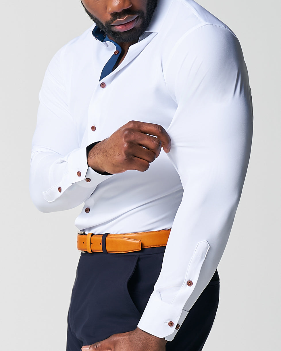 "The Springer" Limited Edition: White with Navy Accents - Classic Fit