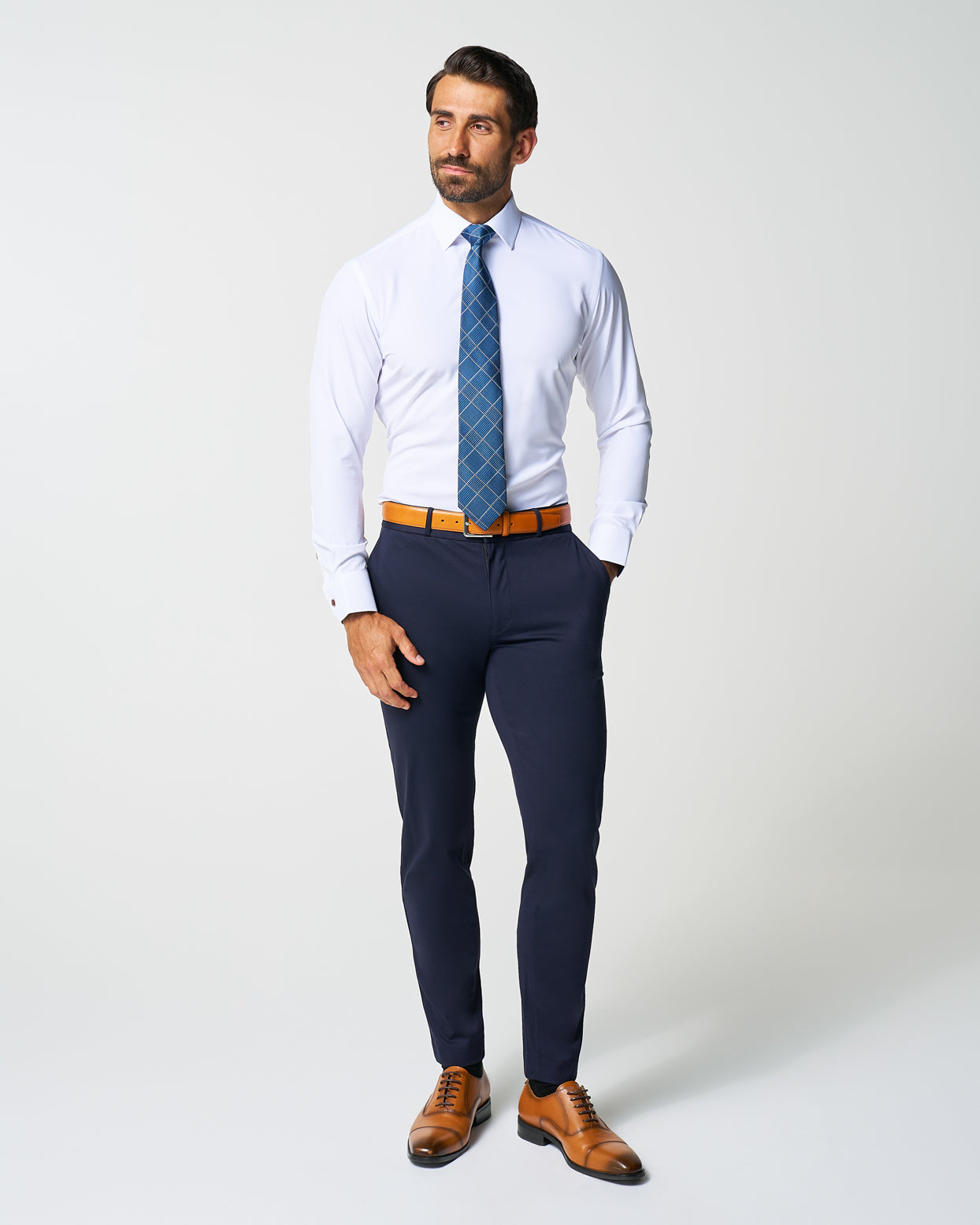 "The Springer" Limited Edition: White with Navy Accents - Classic Fit