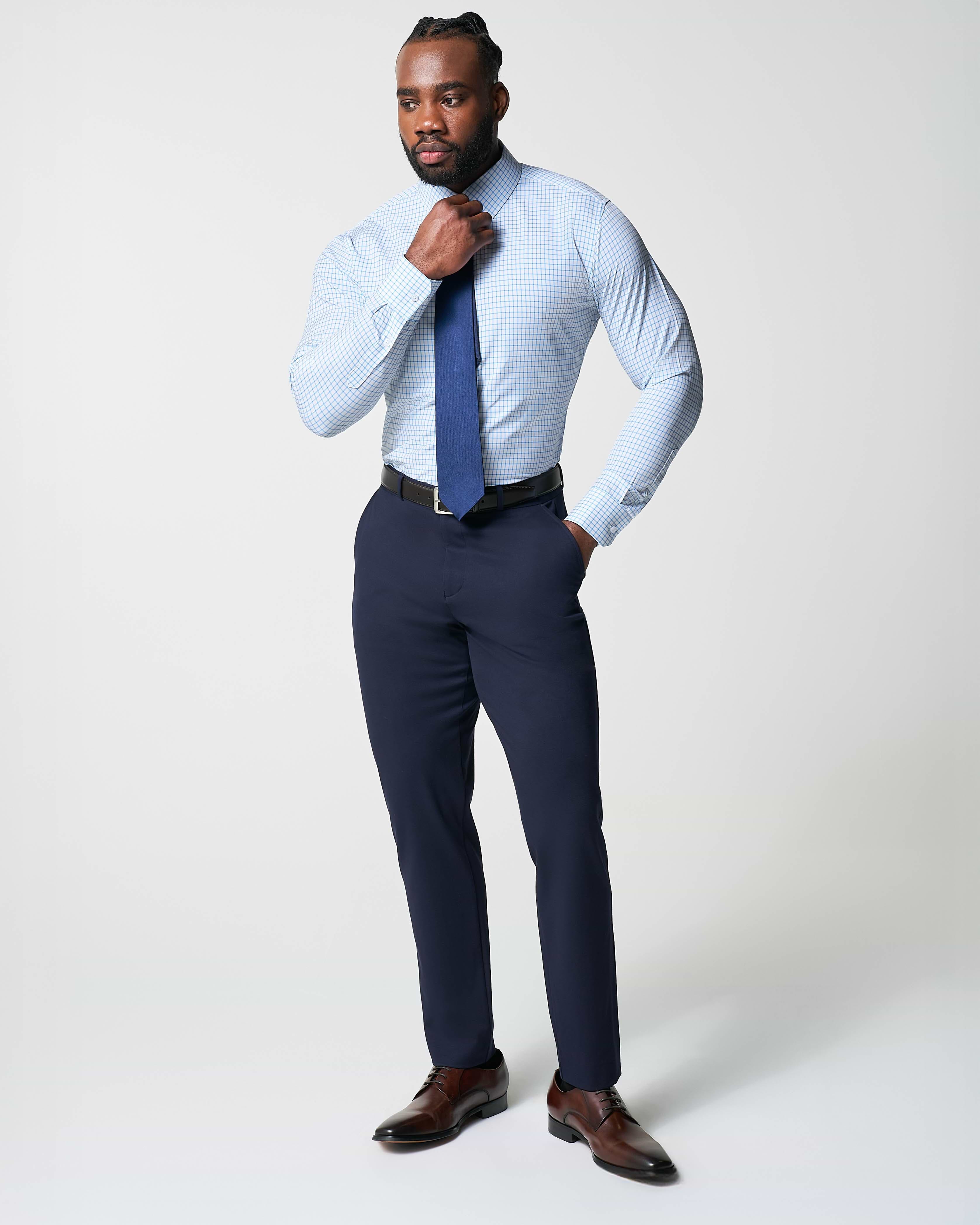 "The Soho" Light Blue Windowpane