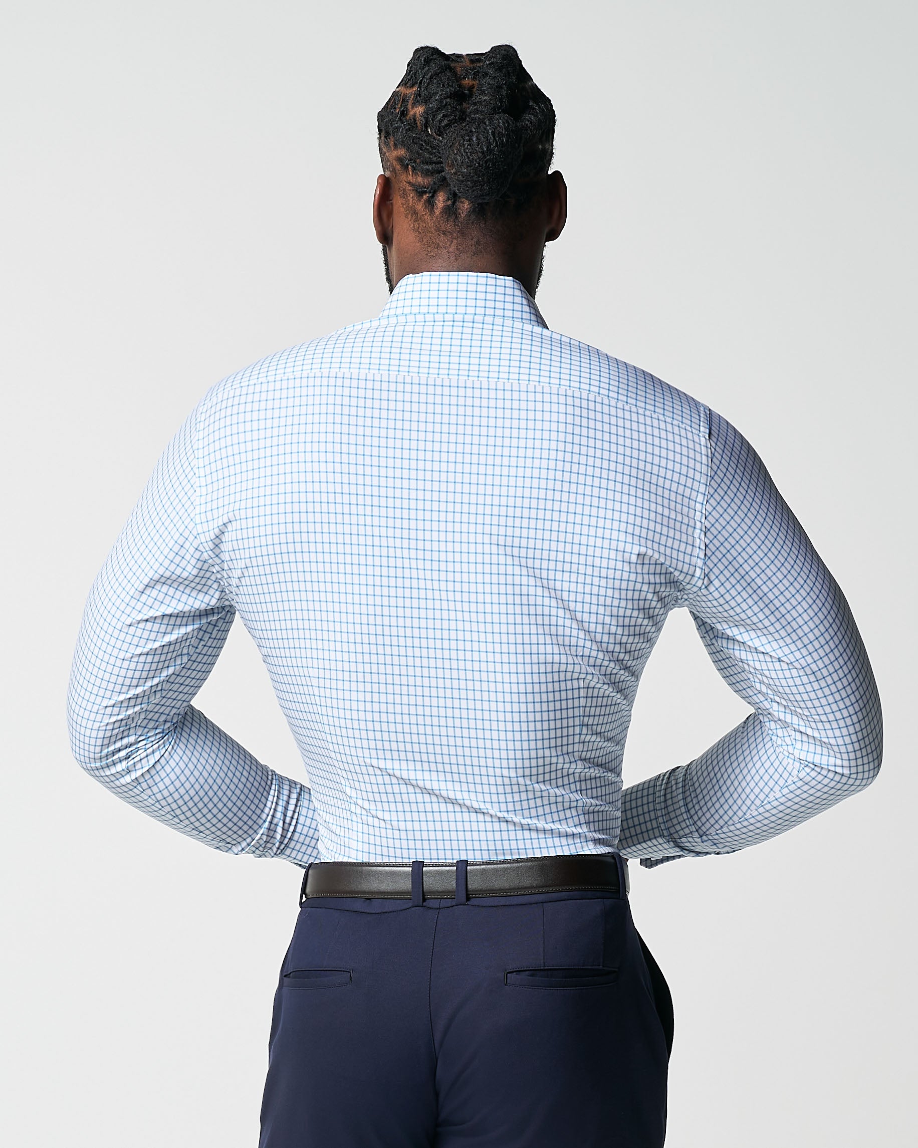 "The Soho" Light Blue Windowpane