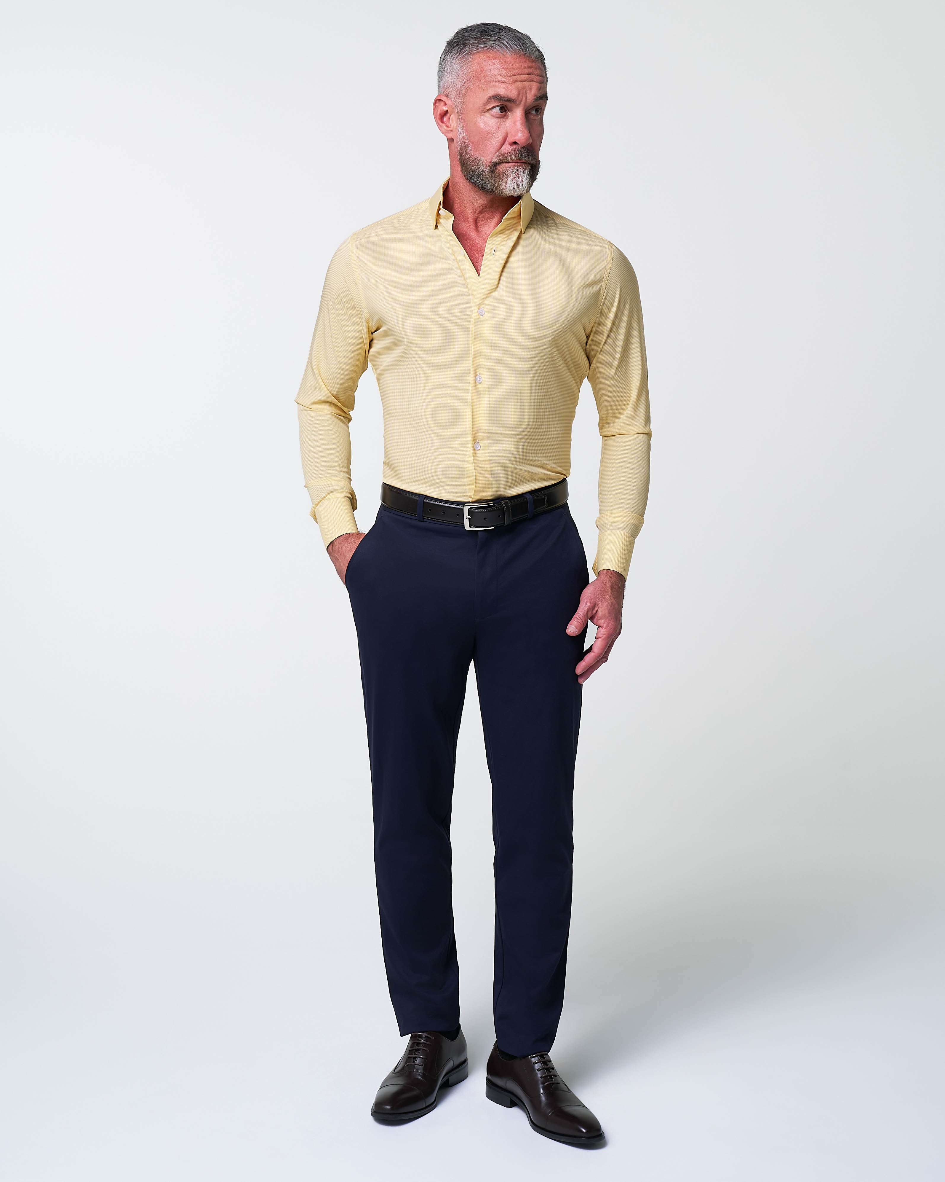 "The Stanley" Yellow Microcheck