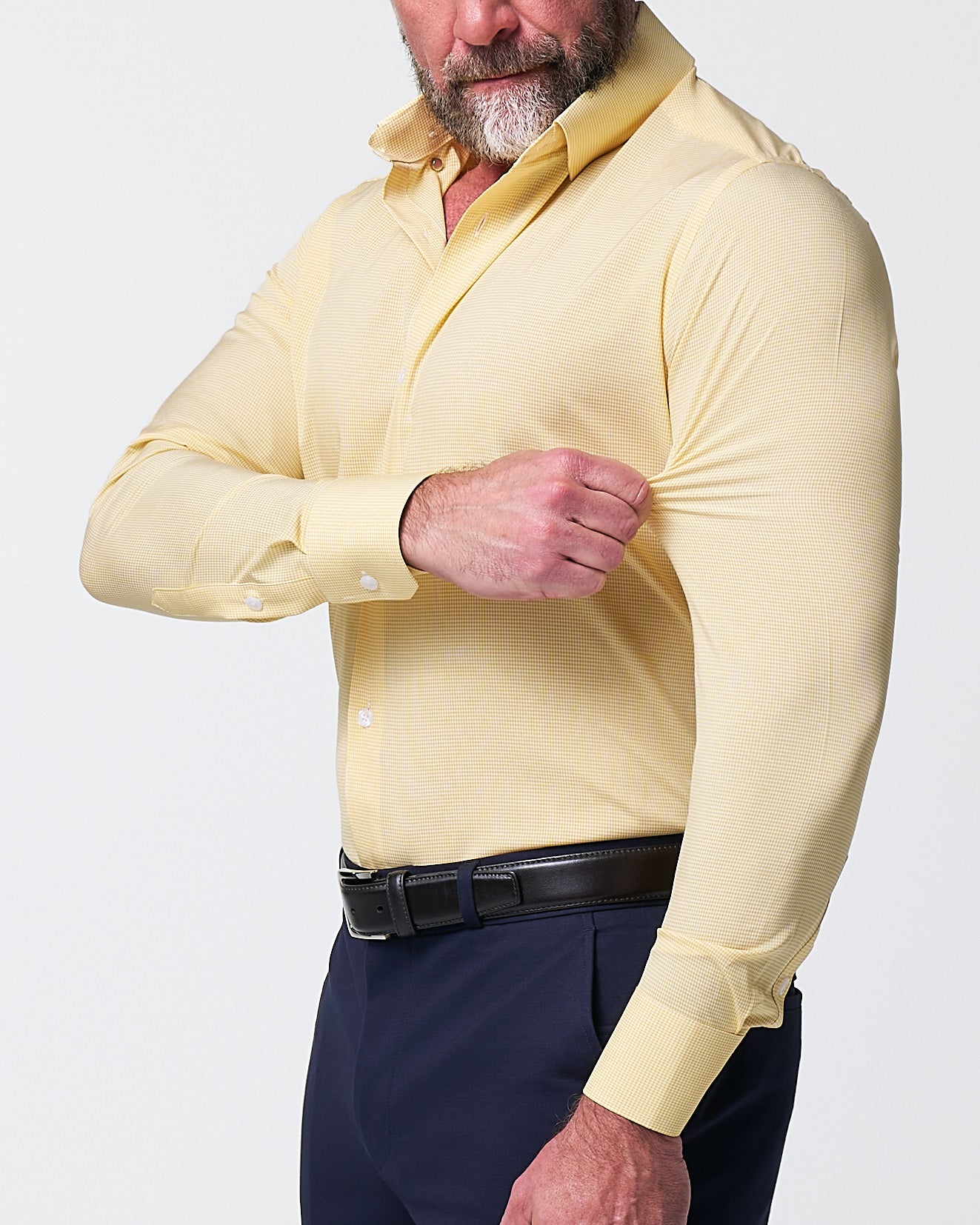 "The Stanley" Yellow Microcheck