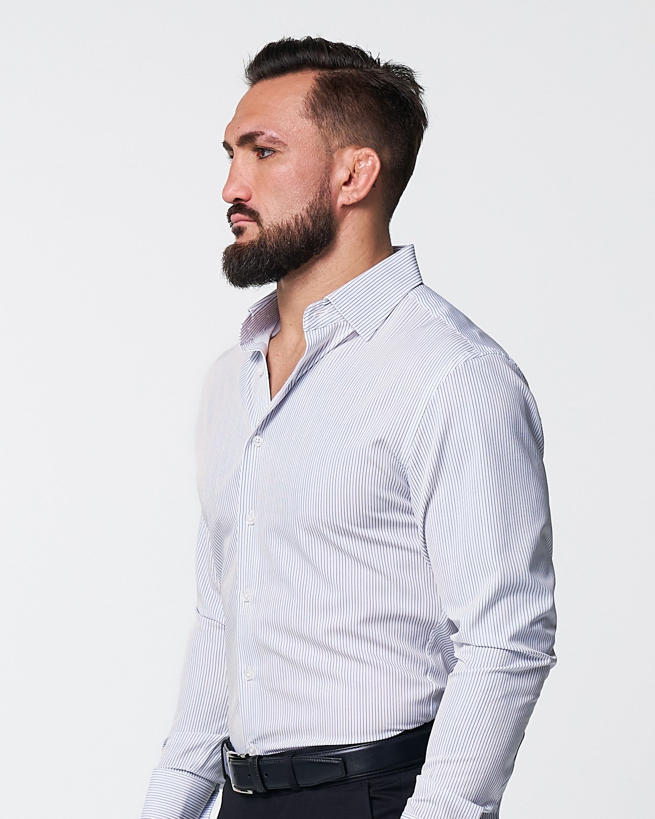 "The Wylder" Charcoal Chalked Pinstripe