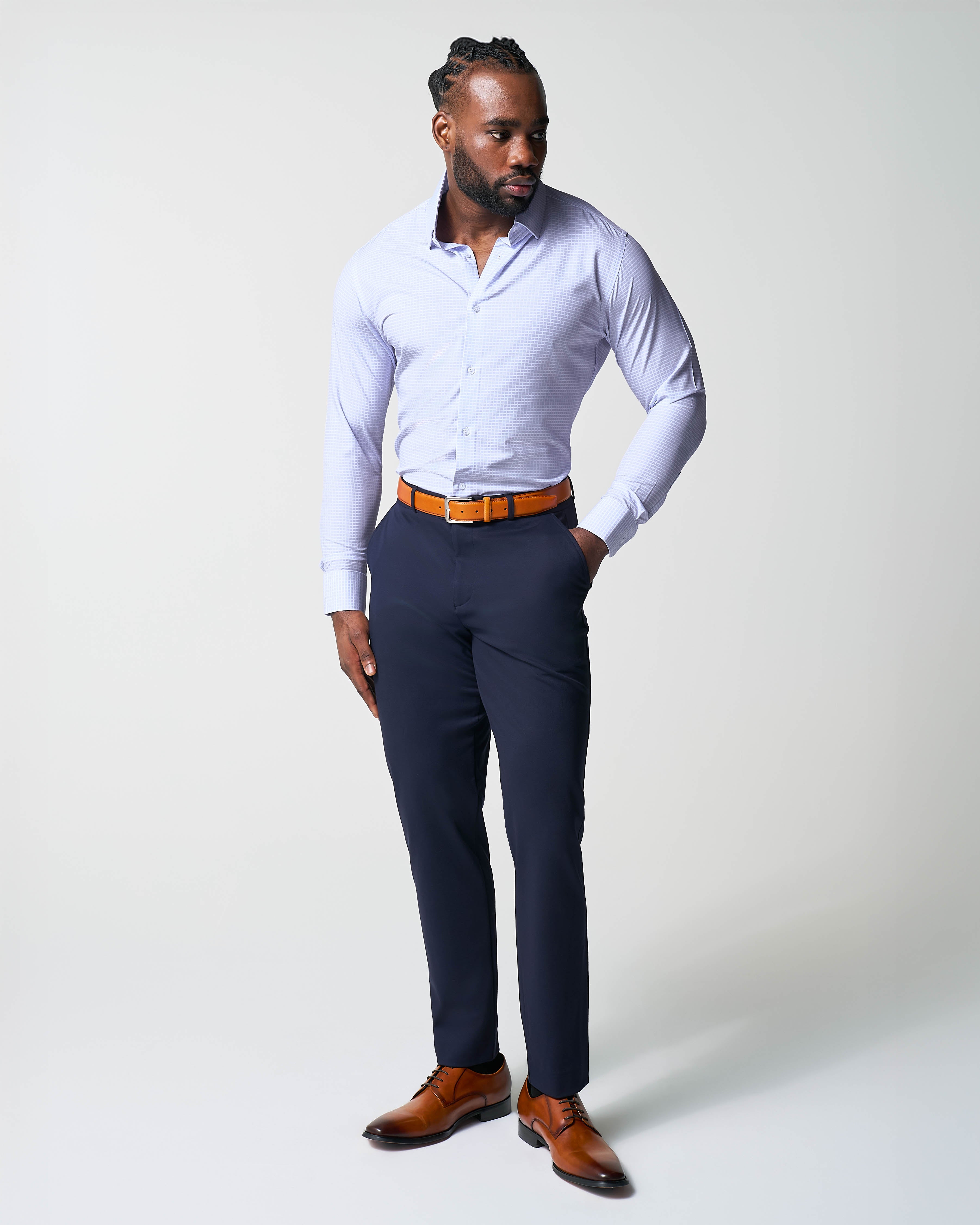 "The Xavier" Lavender with White Windowpane