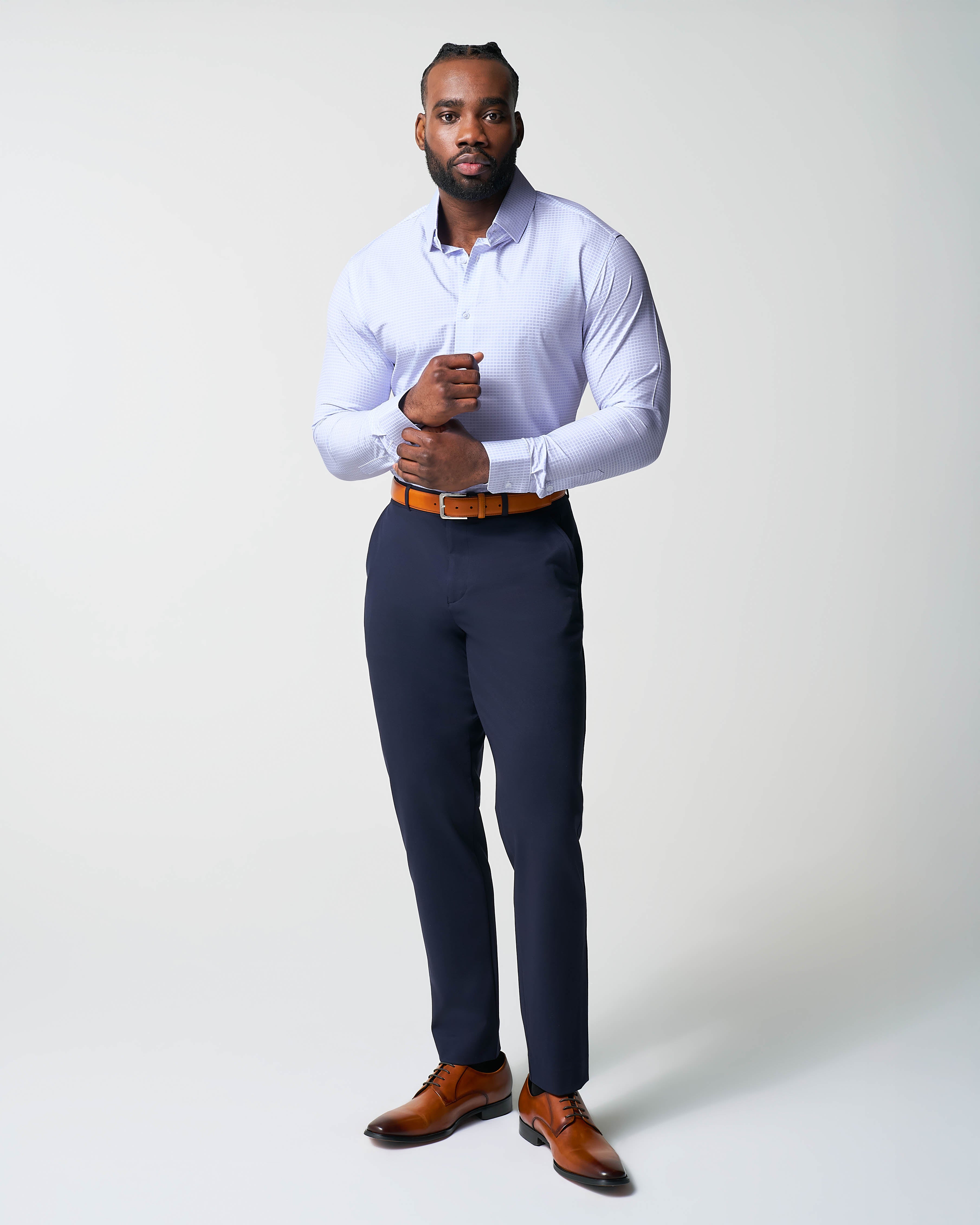 "The Xavier" Lavender with White Windowpane