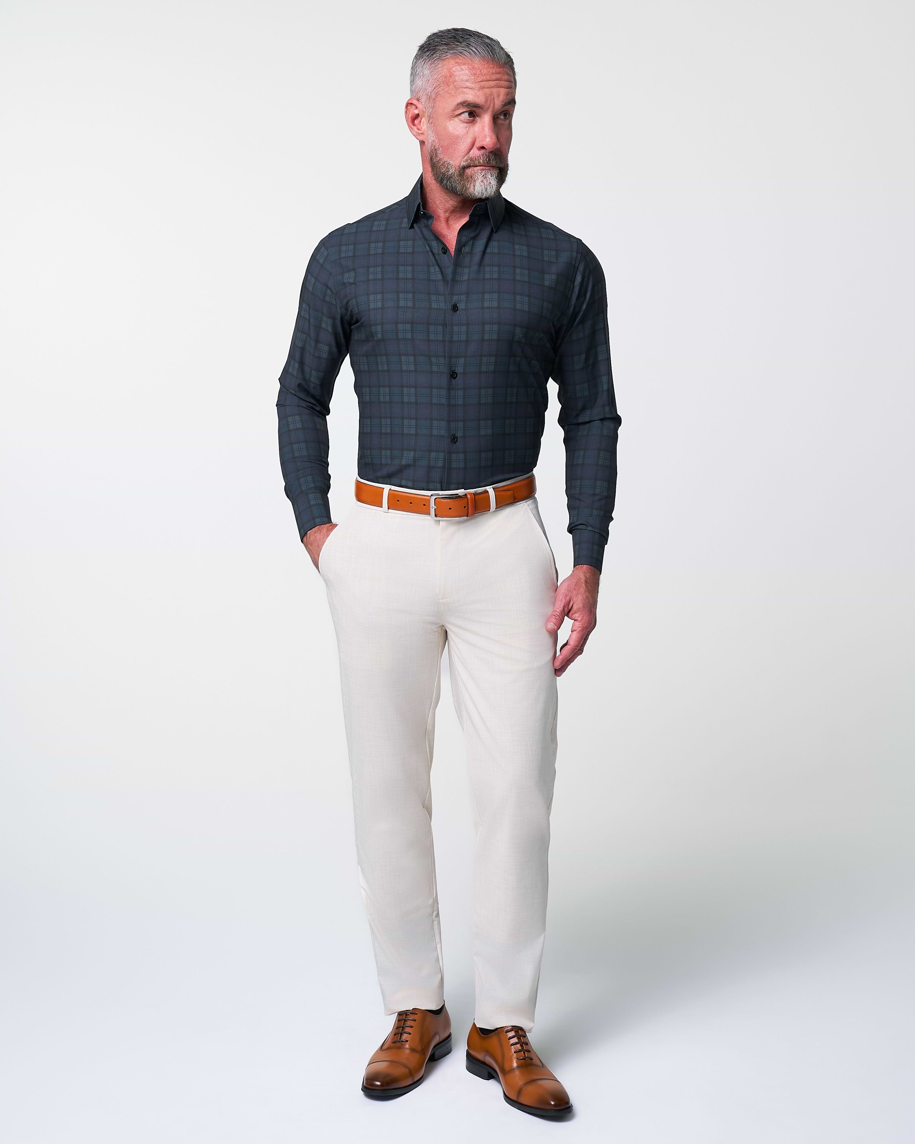 "The York" Navy, Black & Olive Plaid