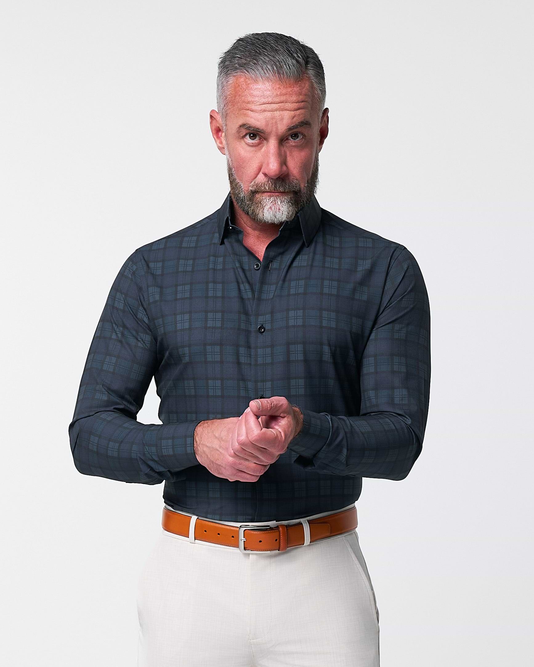 "The York" Navy, Black & Olive Plaid