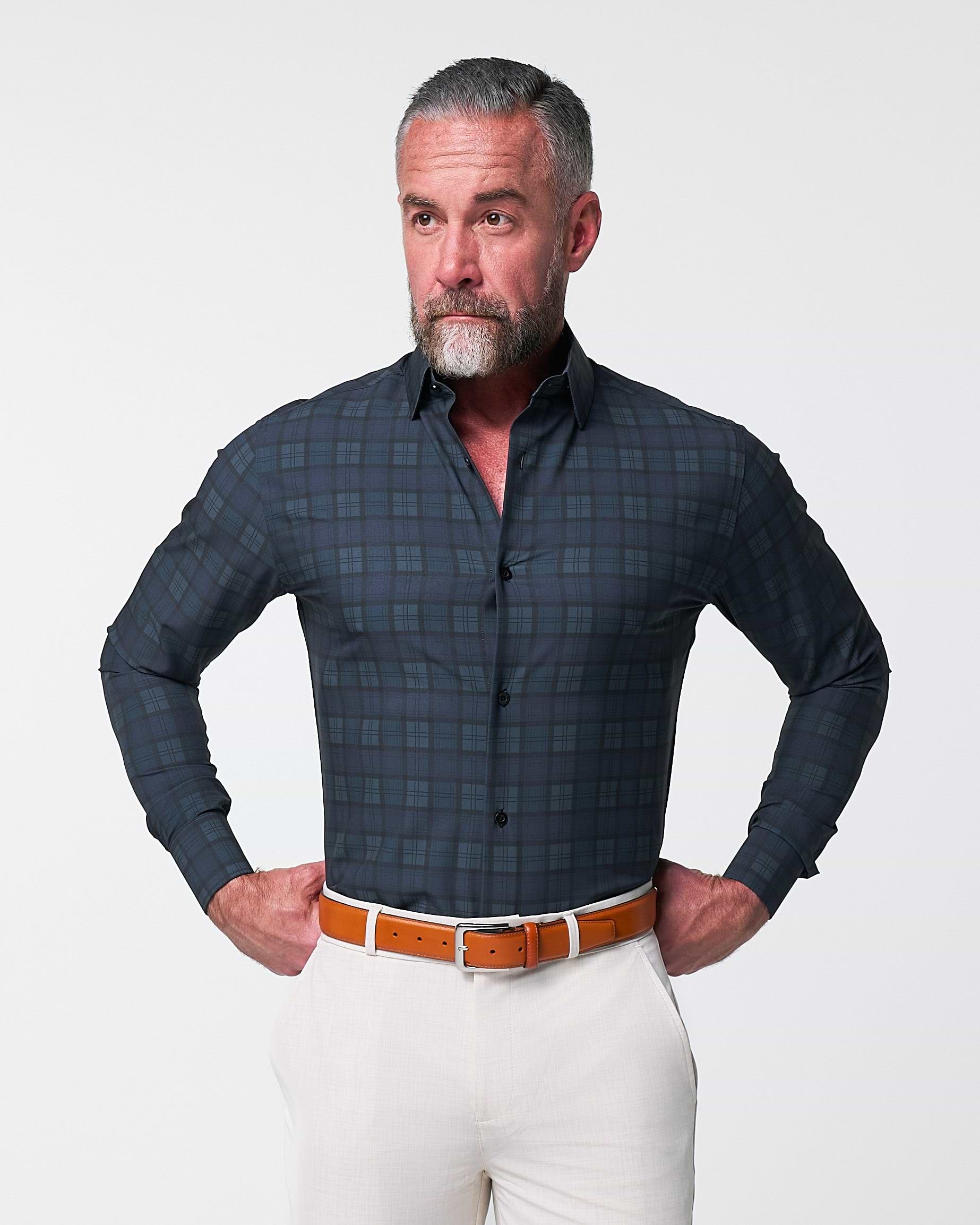 "The York" Navy, Black & Olive Plaid