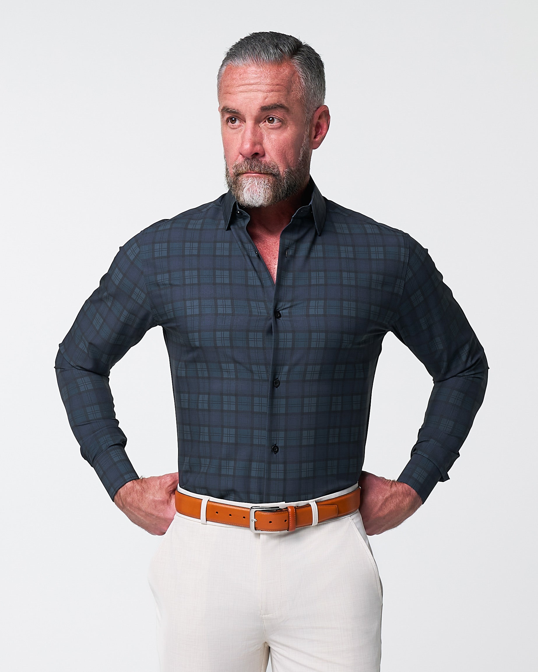 "The York" Navy, Black & Olive Plaid