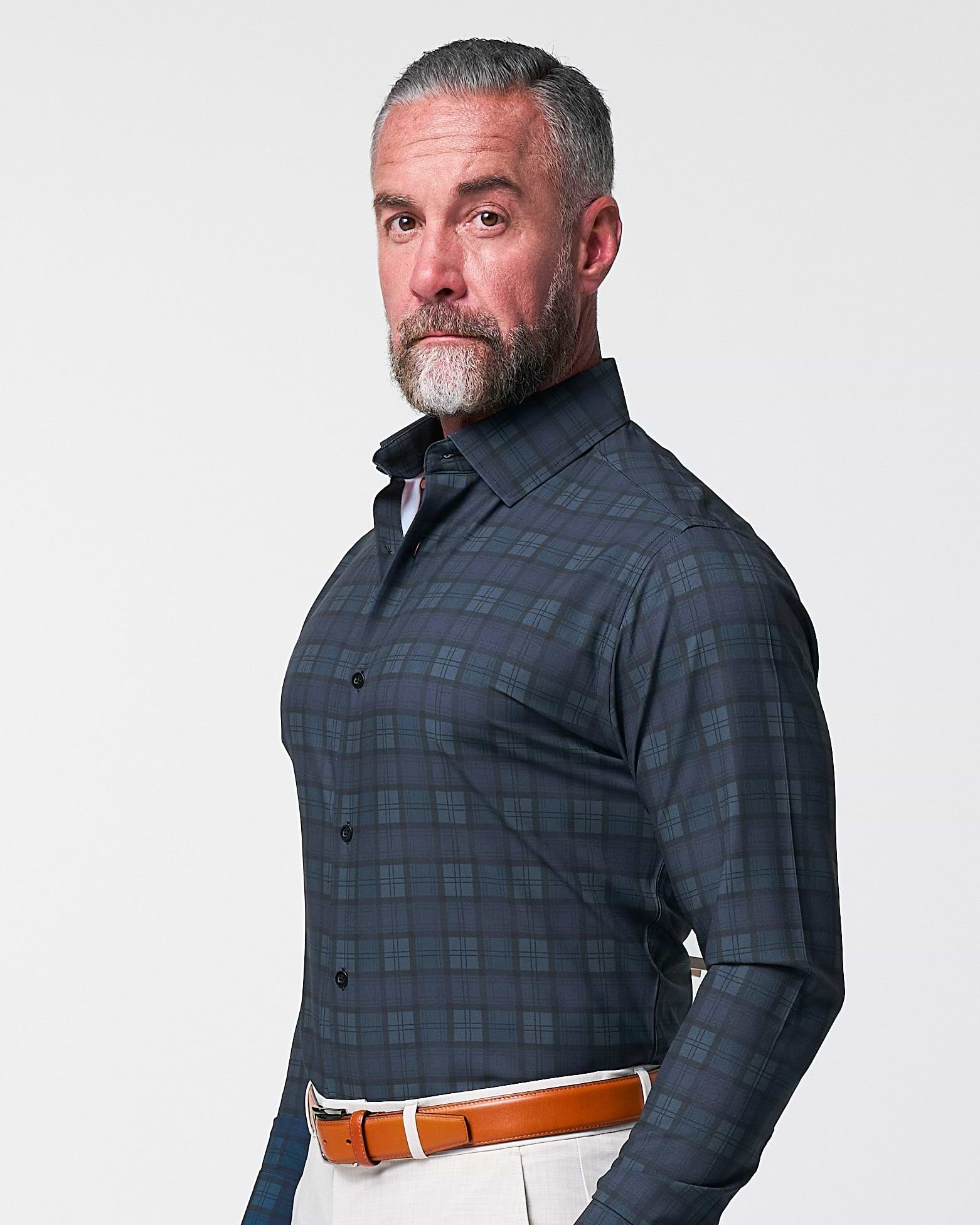 "The York" Navy, Black & Olive Plaid