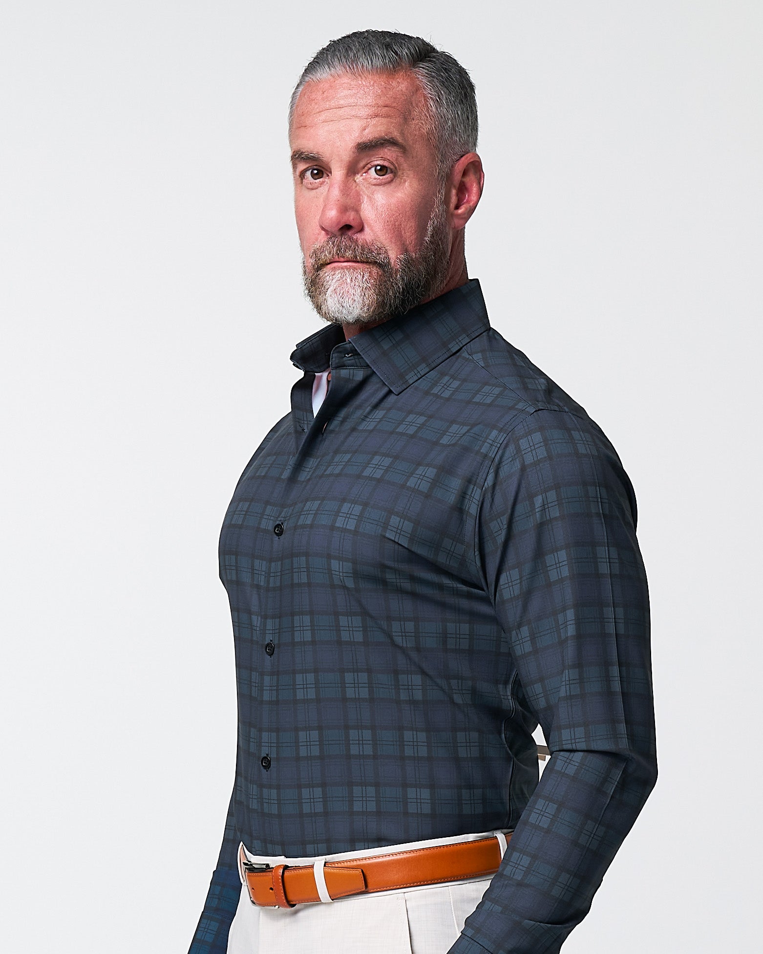 "The York" Navy, Black & Olive Plaid