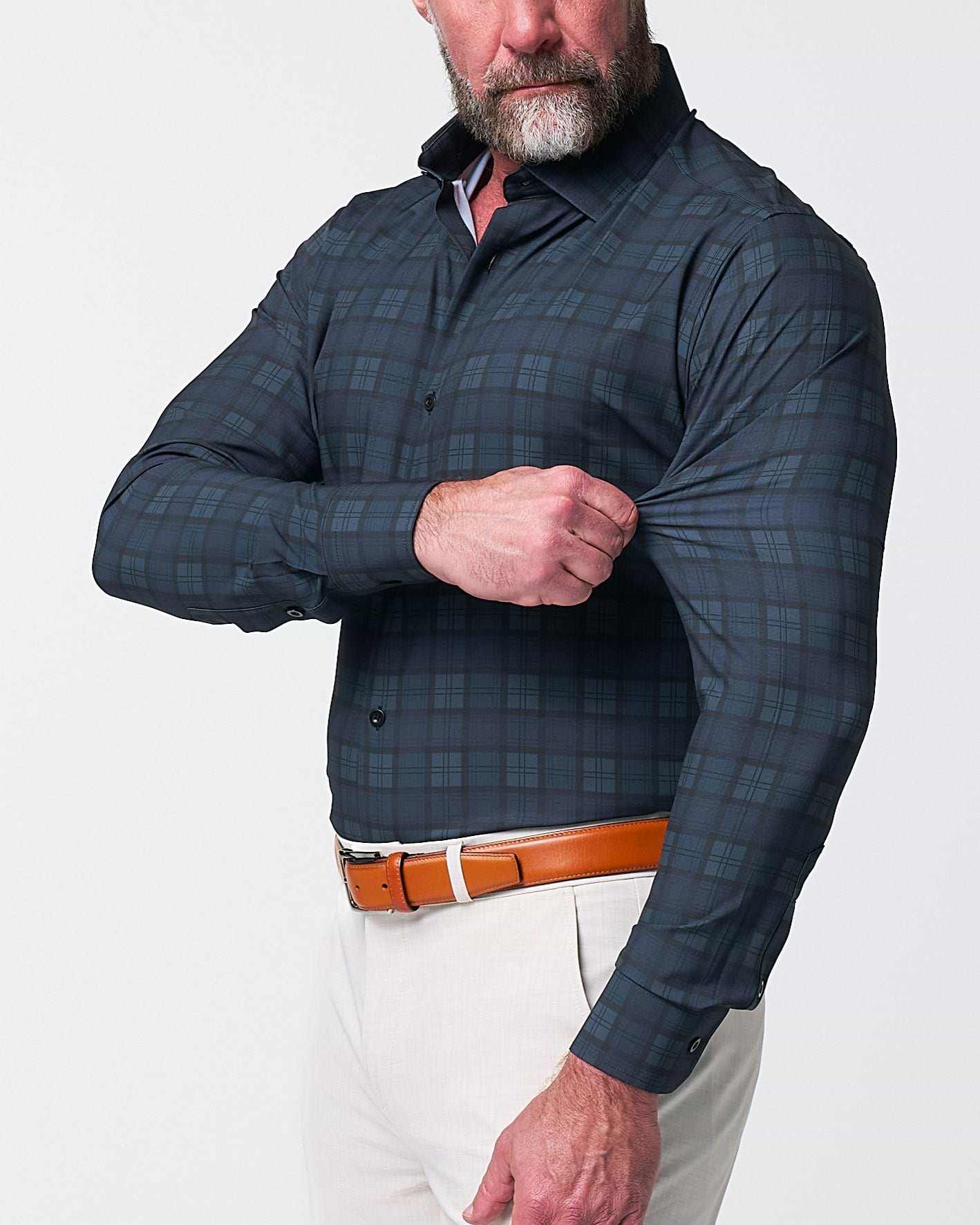"The York" Navy, Black & Olive Plaid