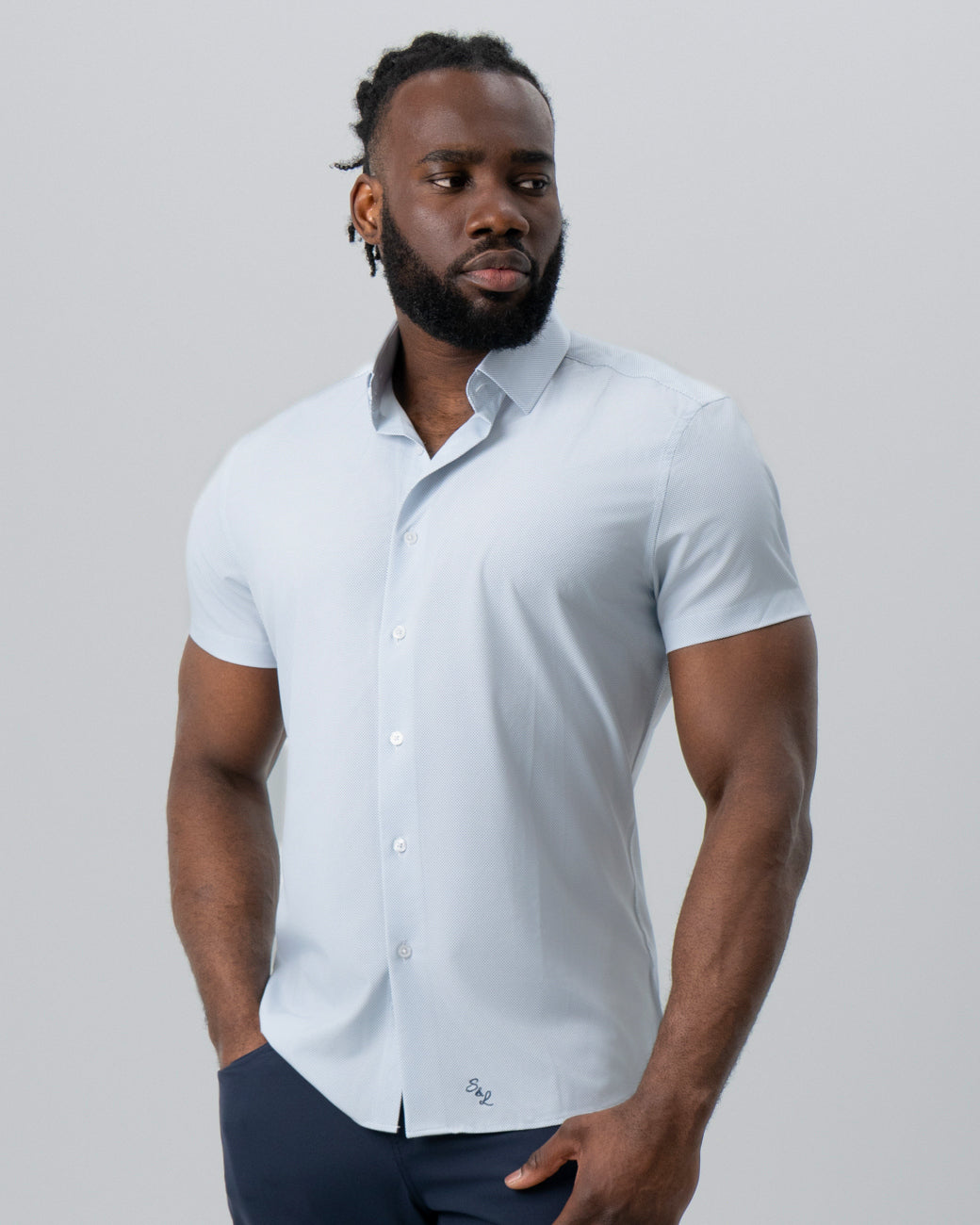 "The Frank" Mini Navy Dot