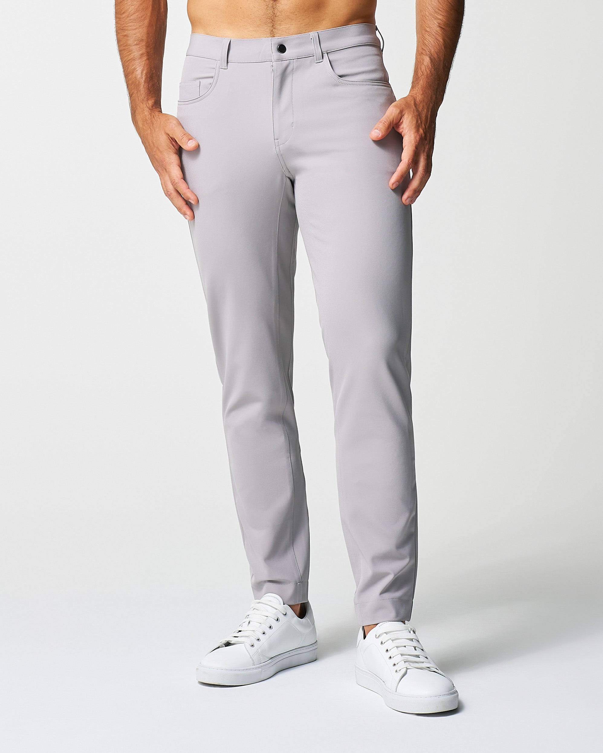 Athletic Fit Stretch Tech Chino - Light Grey