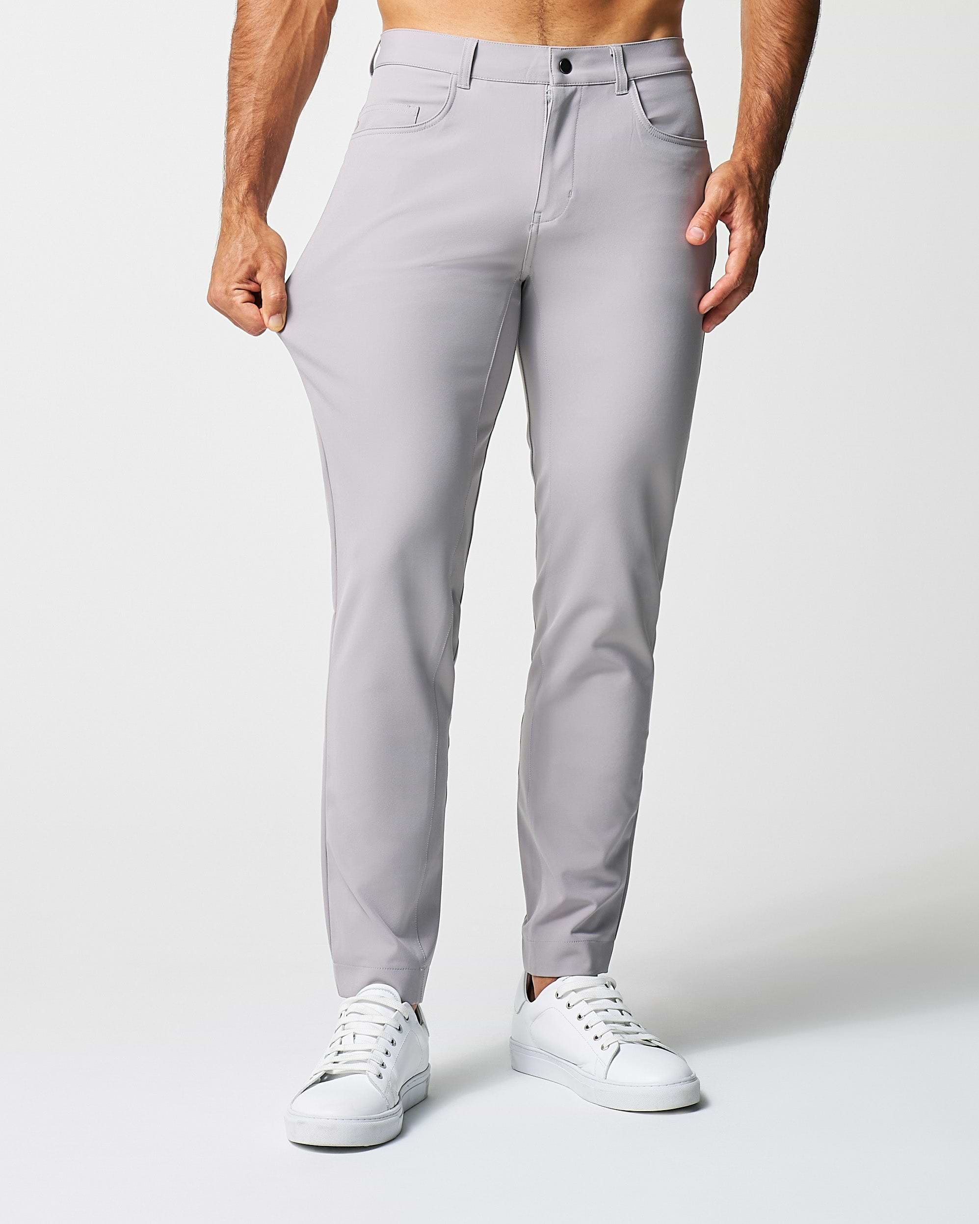 Athletic Fit Stretch Tech Chino - Light Grey