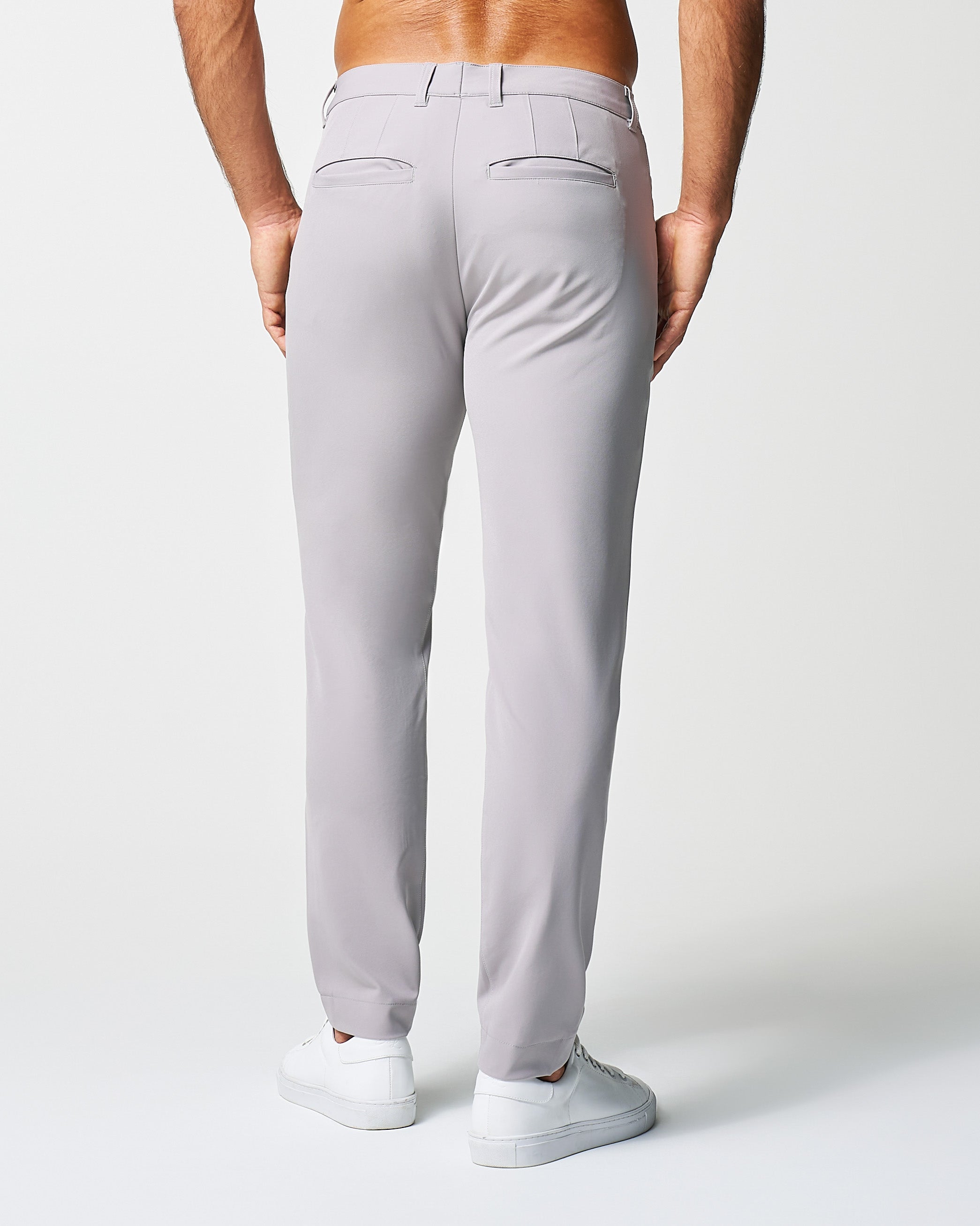 Athletic Fit Stretch Tech Chino - Light Grey