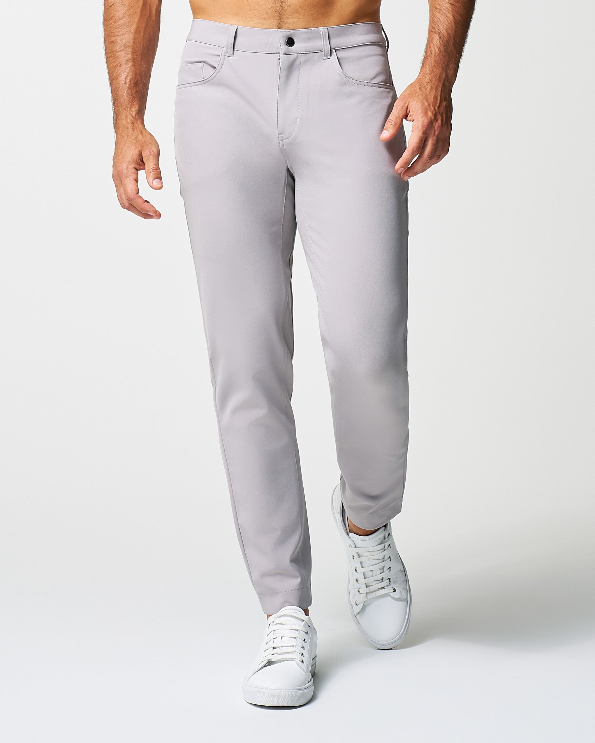 Athletic Fit Stretch Tech Chino - Light Grey