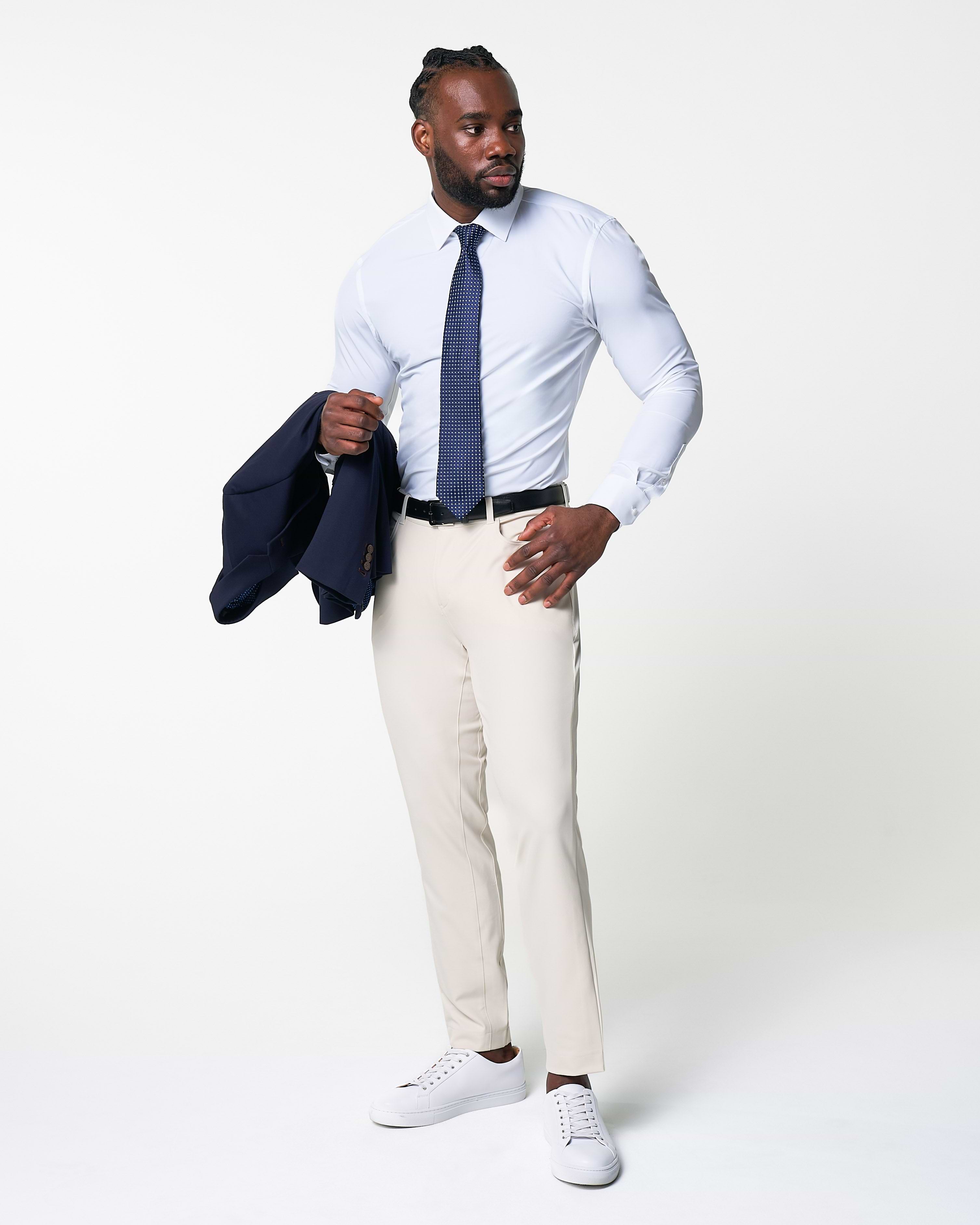 Athletic Fit Stretch Tech Chino - Light Khaki