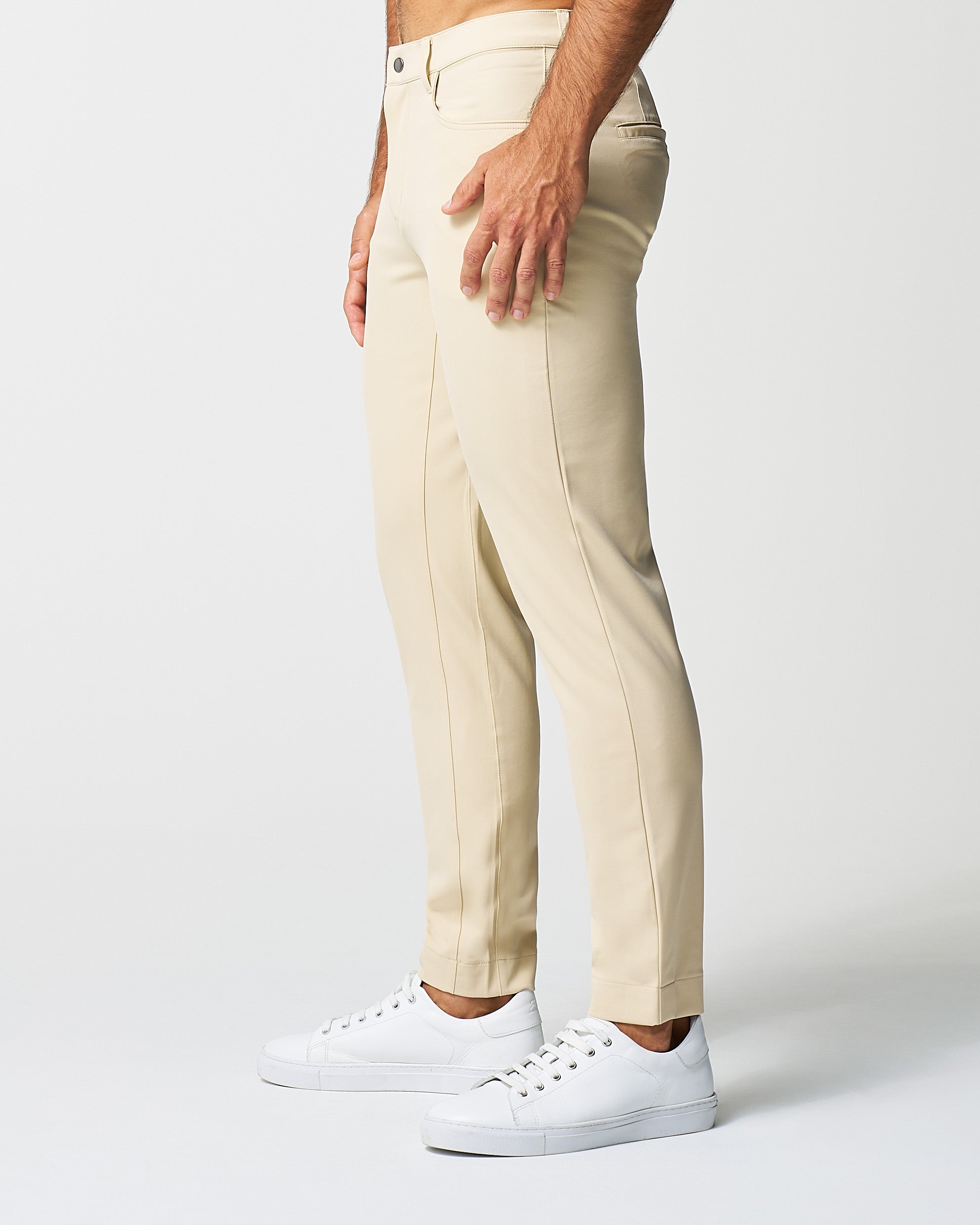 Athletic Fit Stretch Tech Chino - Mid Khaki