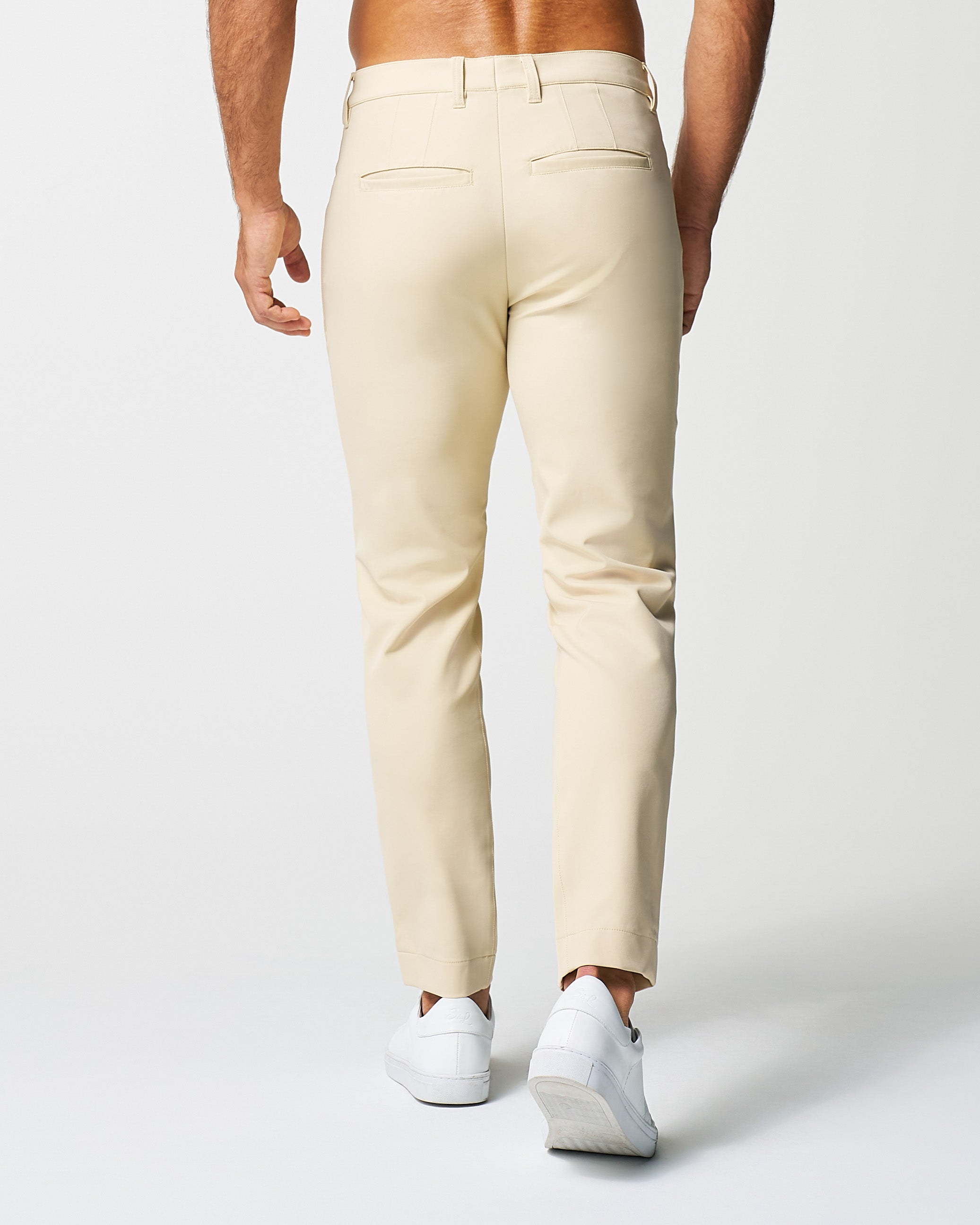 Athletic Fit Stretch Tech Chino - Mid Khaki