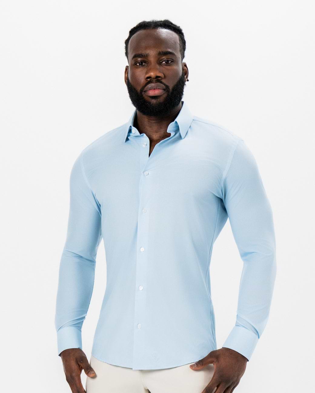 "The Stone" Light Blue Micro Diamond Geo Print