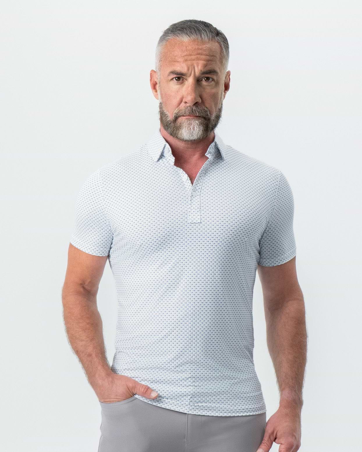 "The Archie" Geo Double Royal Blue & White Square