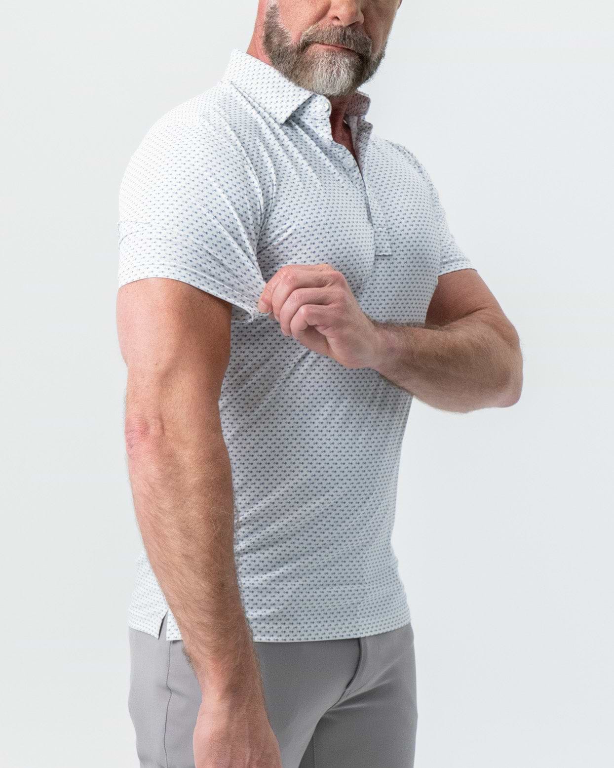 "The Archie" Geo Double Royal Blue & White Square