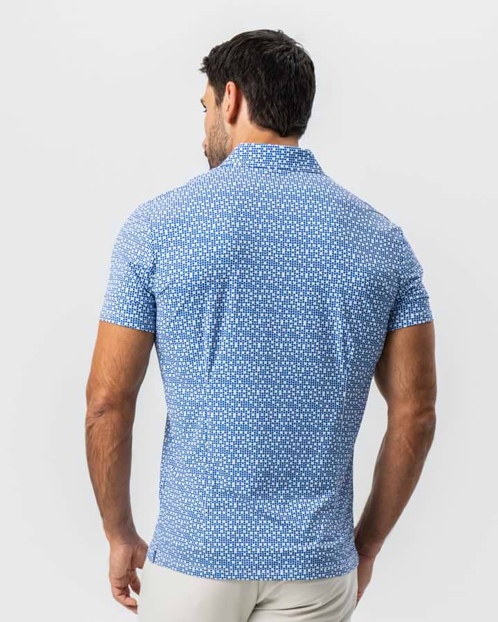 "The Beckham" Geo Royal Blue & White Double Circle