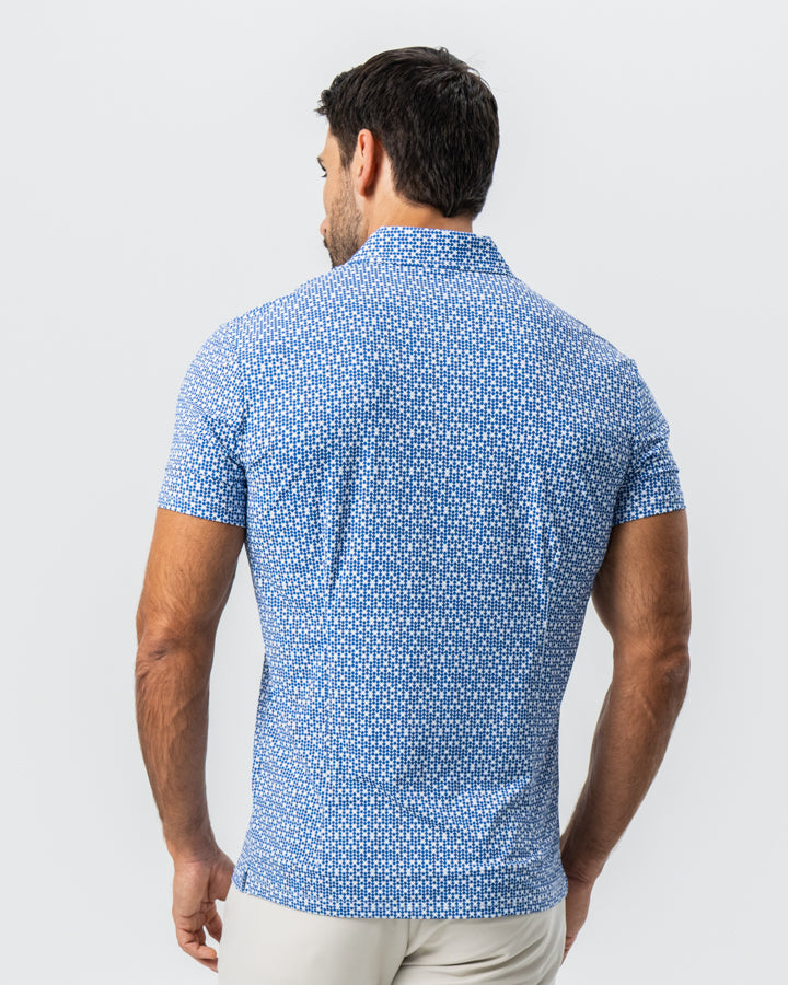 "The Beckham" Geo Royal Blue & White Double Circle