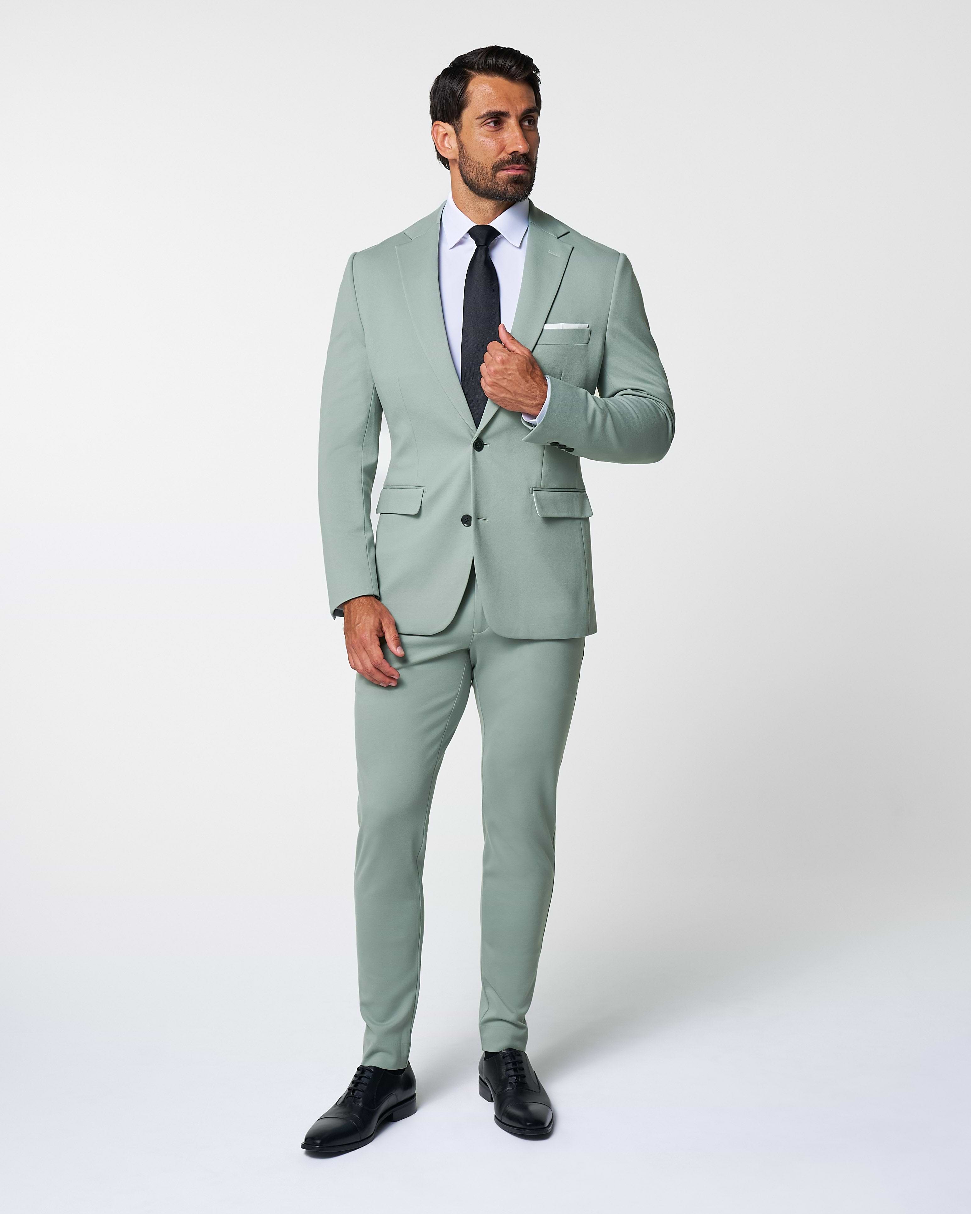 Athletic Fit Stretch Blazer - Solid Dusty Sage