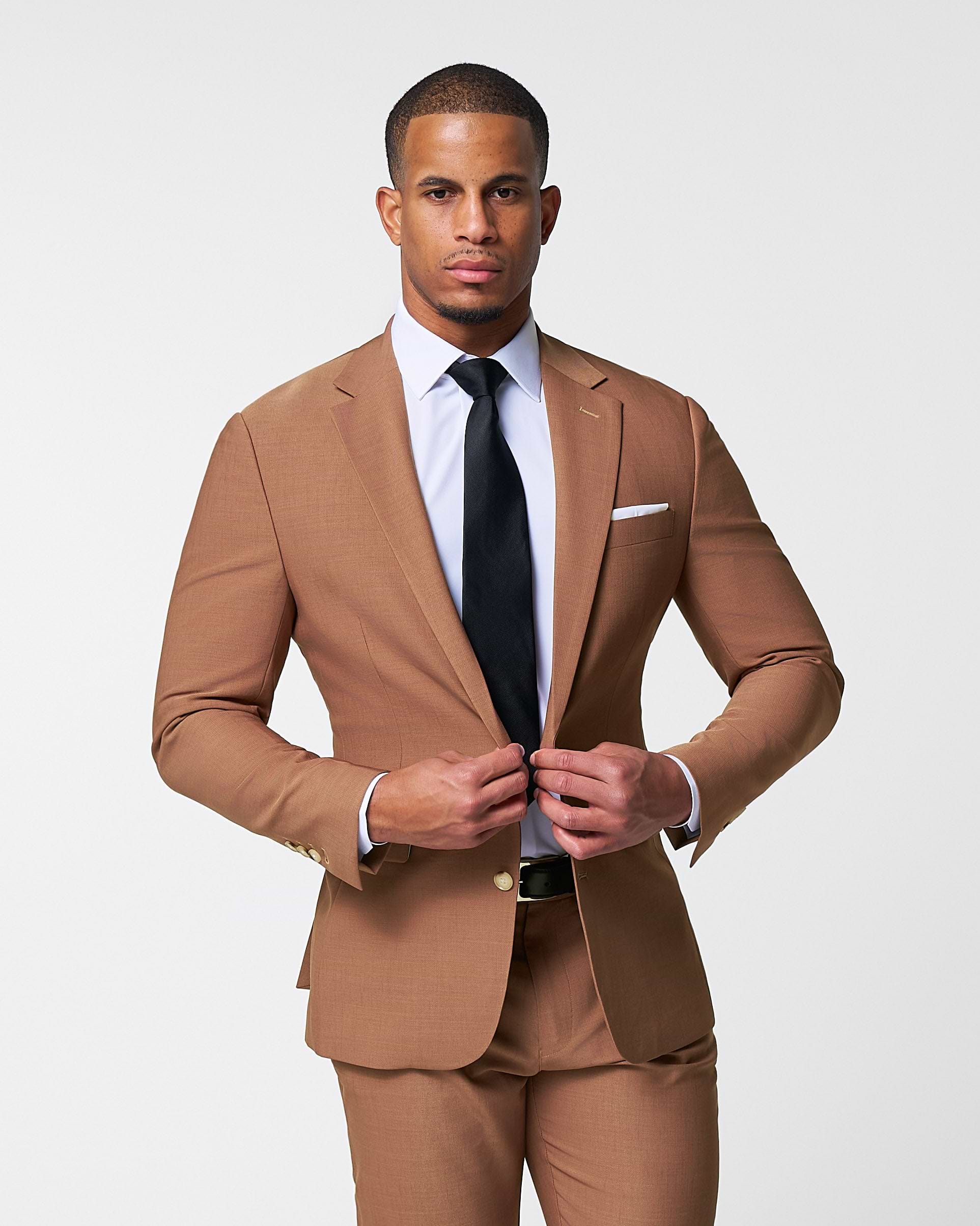 Athletic Fit Stretch Blazer - Heathered Copper