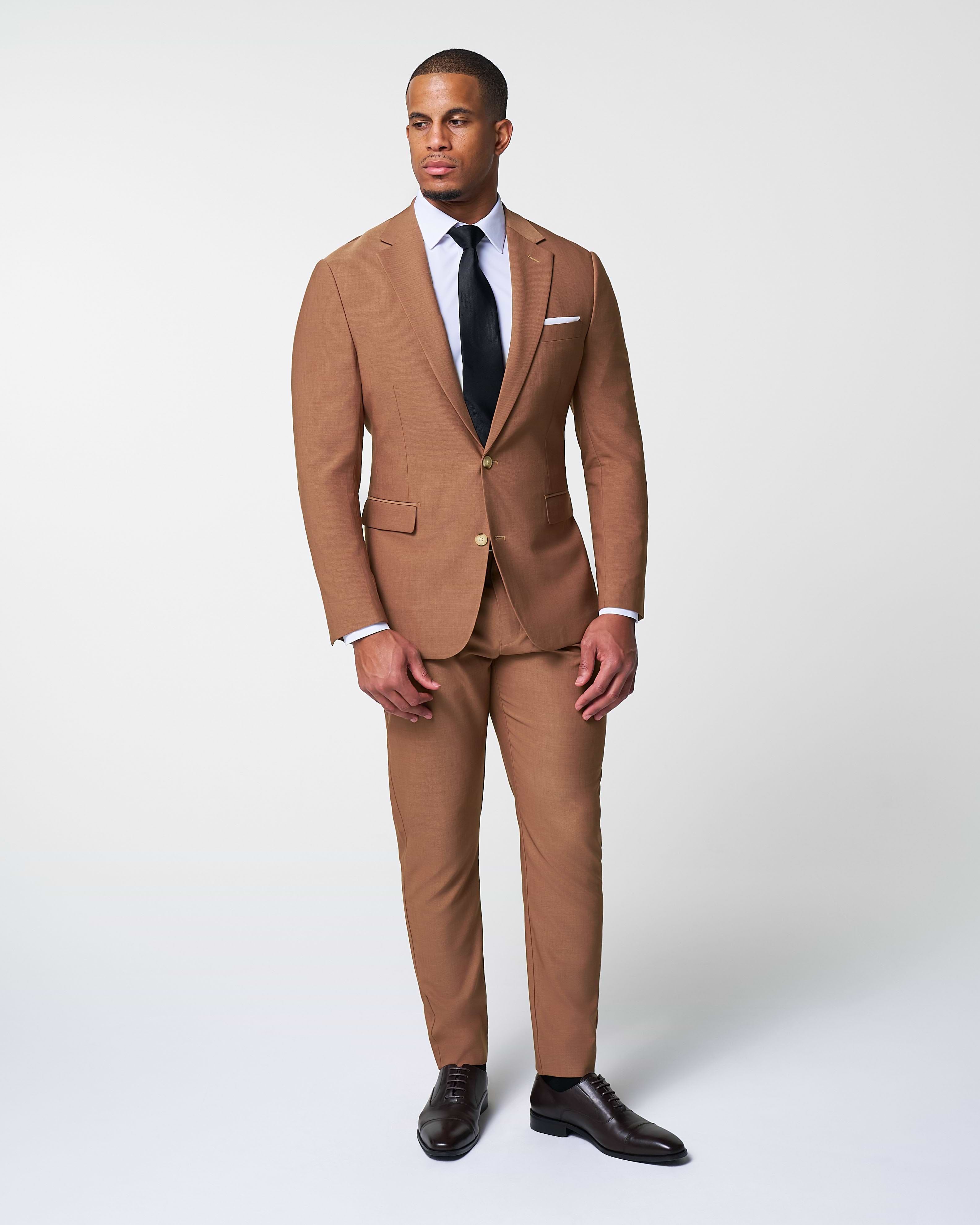 Athletic Fit Stretch Blazer - Heathered Copper
