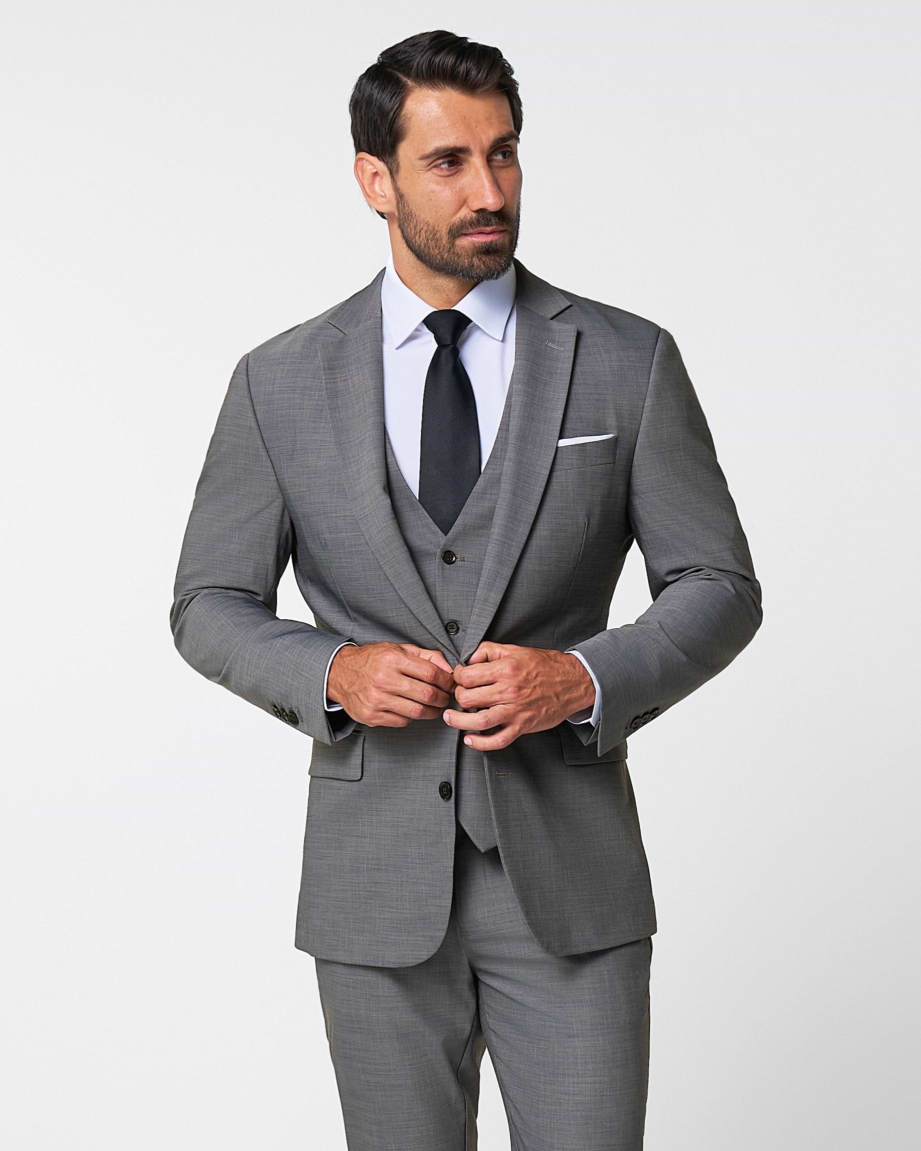 Athletic Fit Stretch Blazer - Heathered Grey