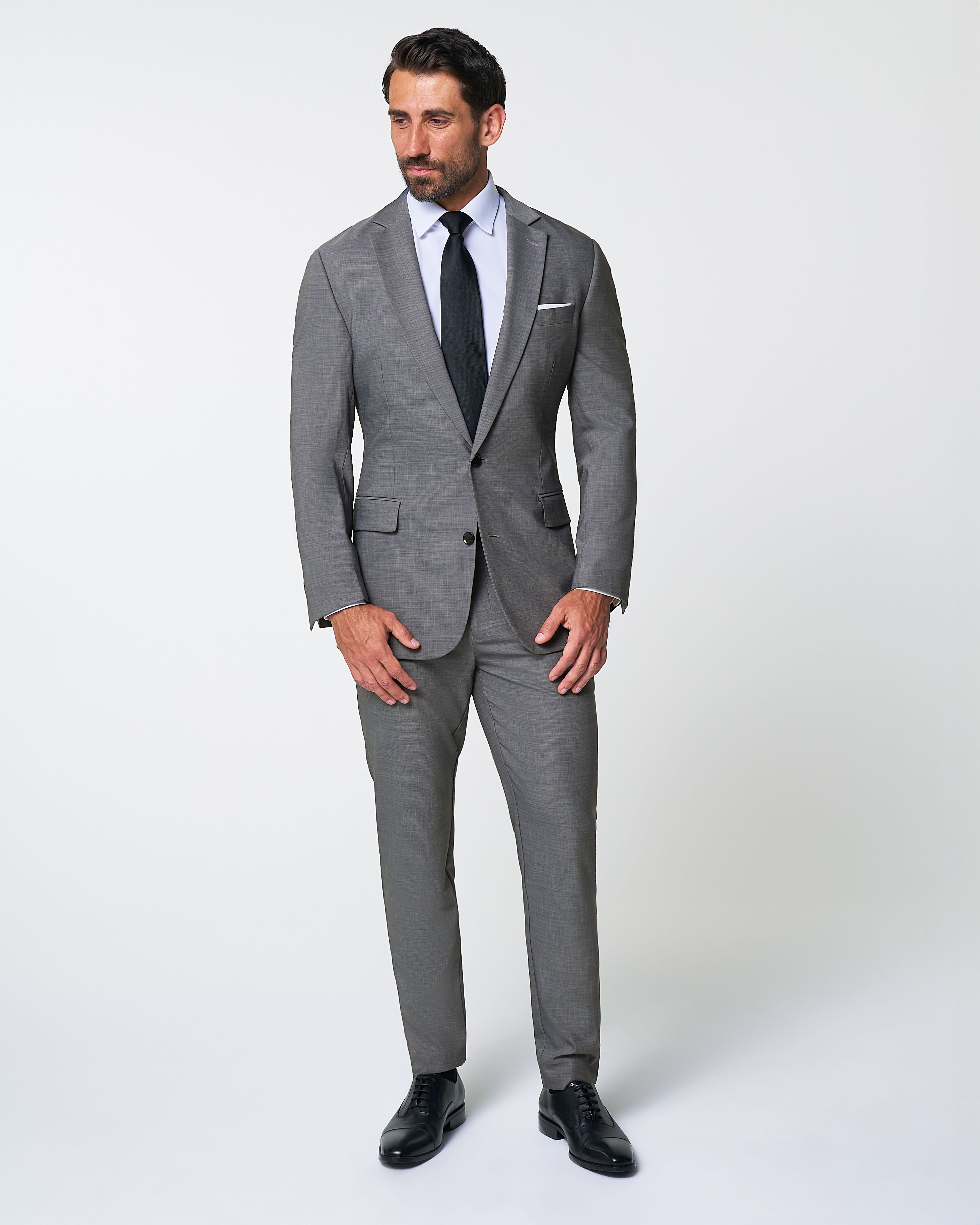 Athletic Fit Stretch Blazer - Heathered Grey