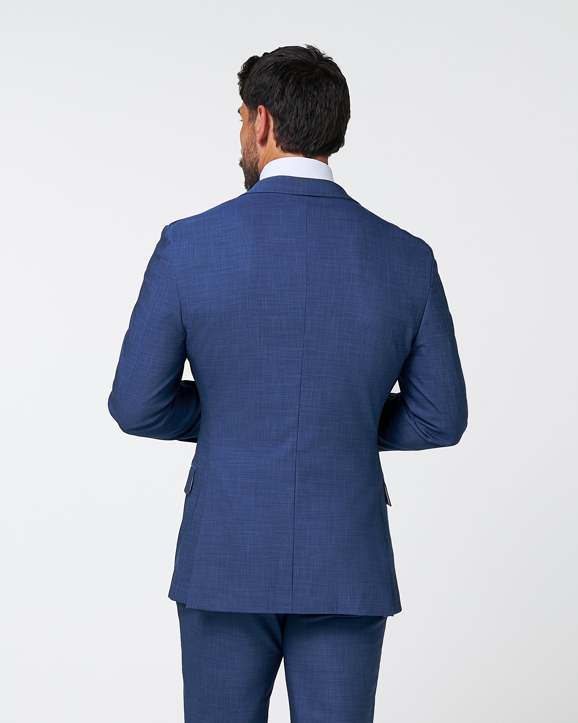 Athletic Fit Stretch Blazer - Heathered Navy