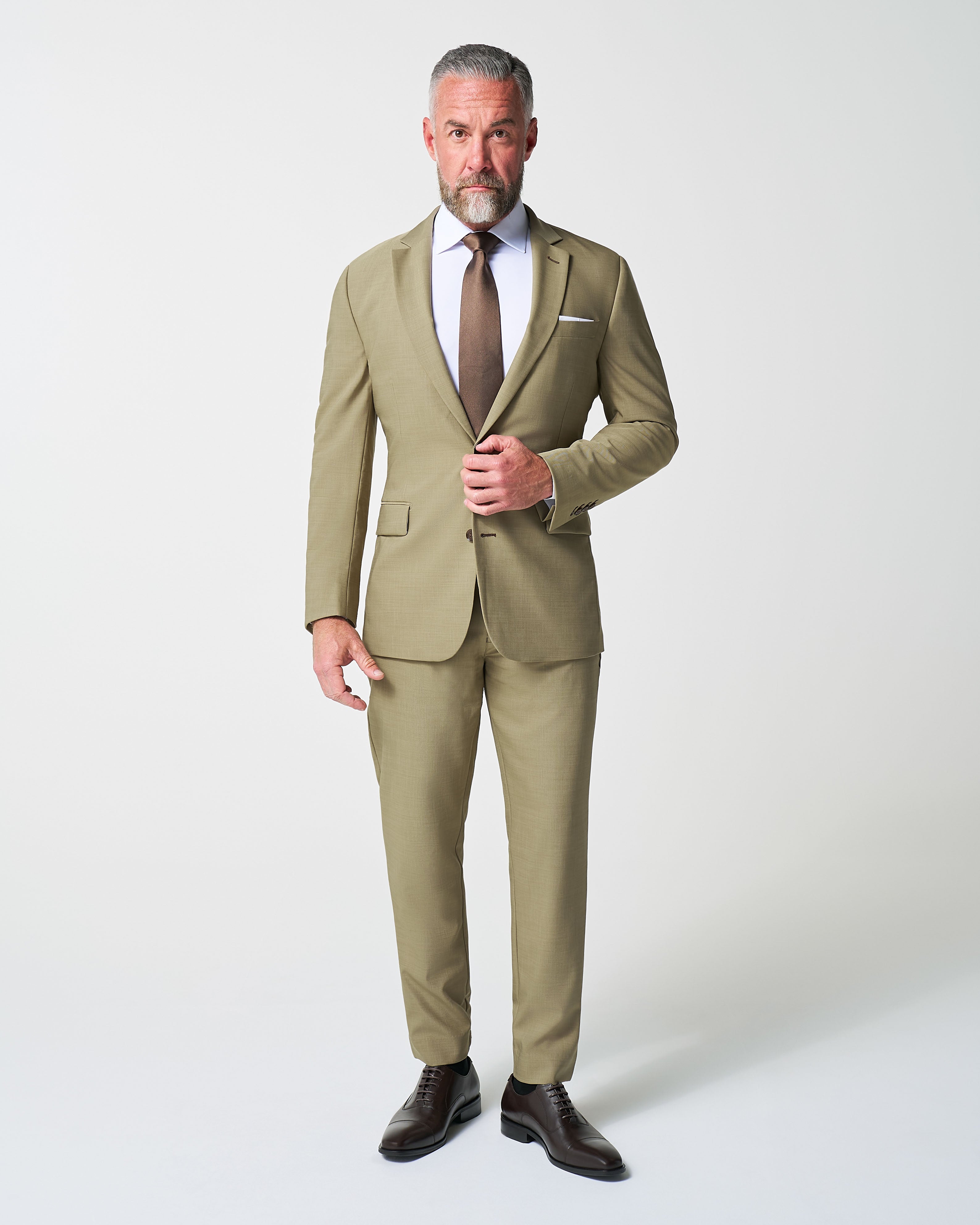 Athletic Fit Stretch Blazer - Heathered Olive