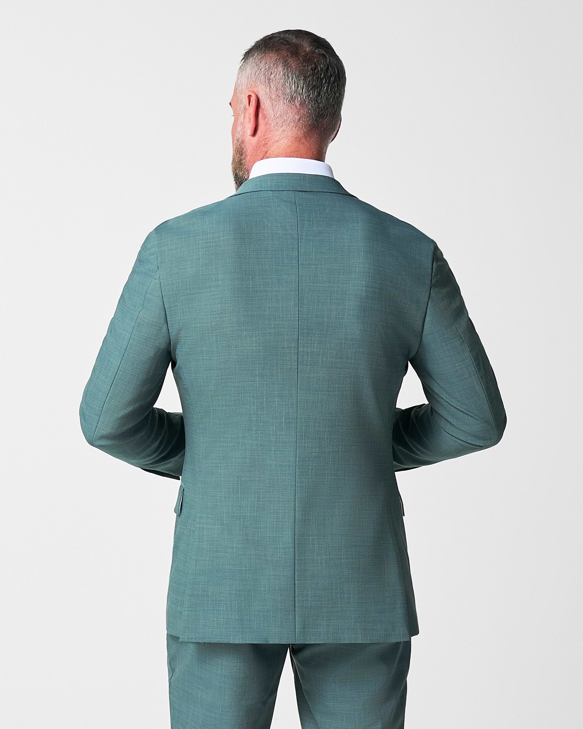 Athletic Fit Stretch Blazer - Heathered Sea Green