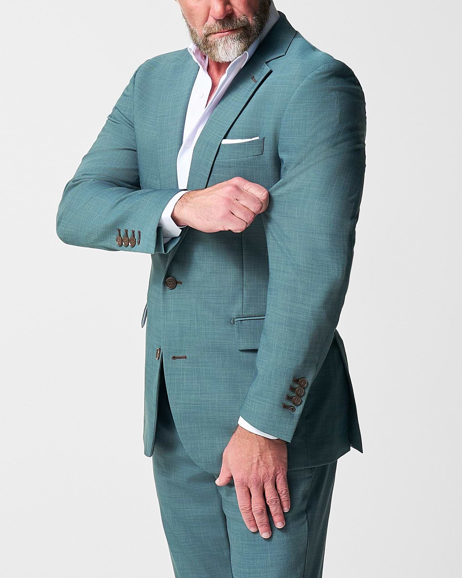 Athletic Fit Stretch Blazer - Heathered Sea Green