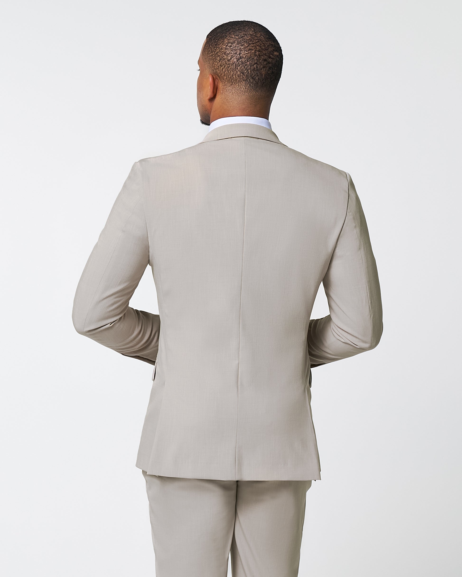 Athletic Fit Stretch Blazer - Heathered Stone