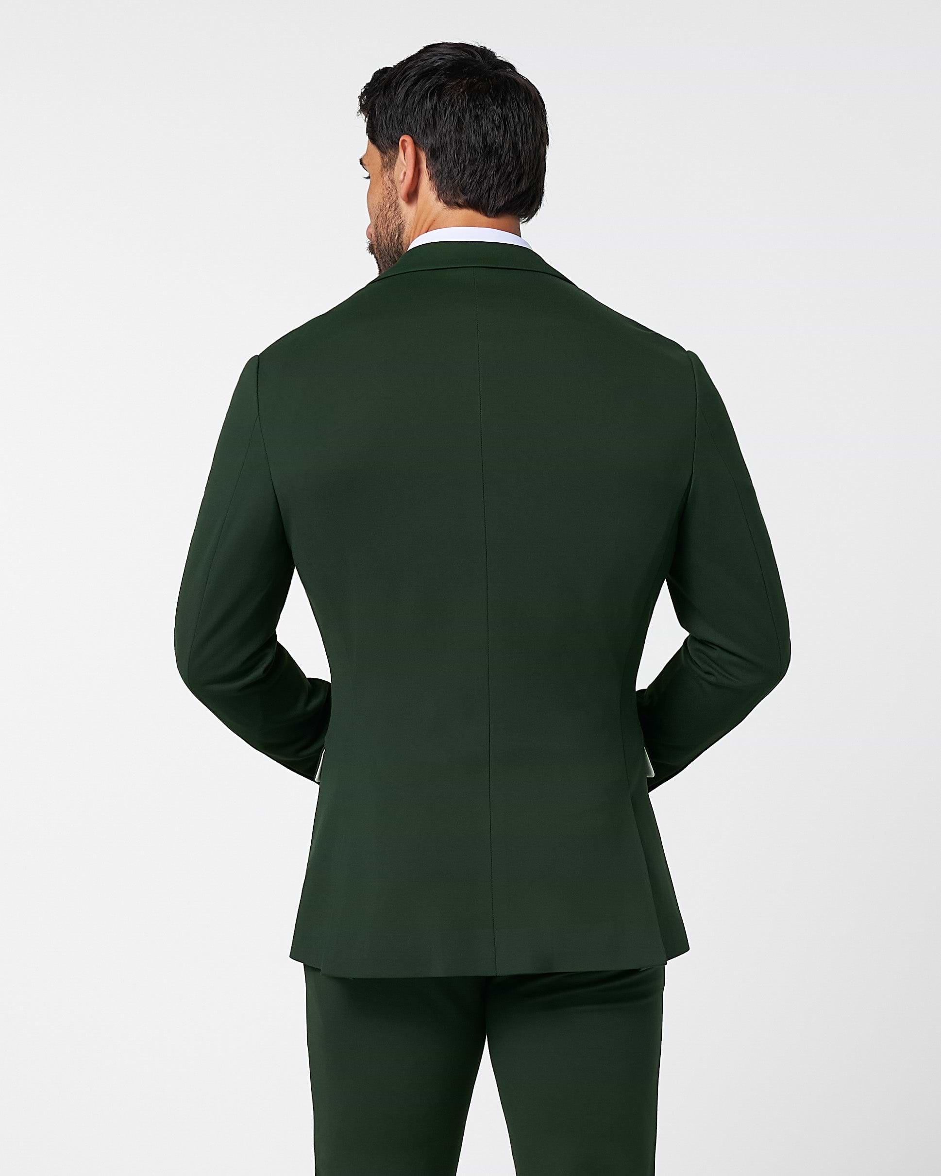 Athletic Fit Stretch Blazer - Solid Hunter Green