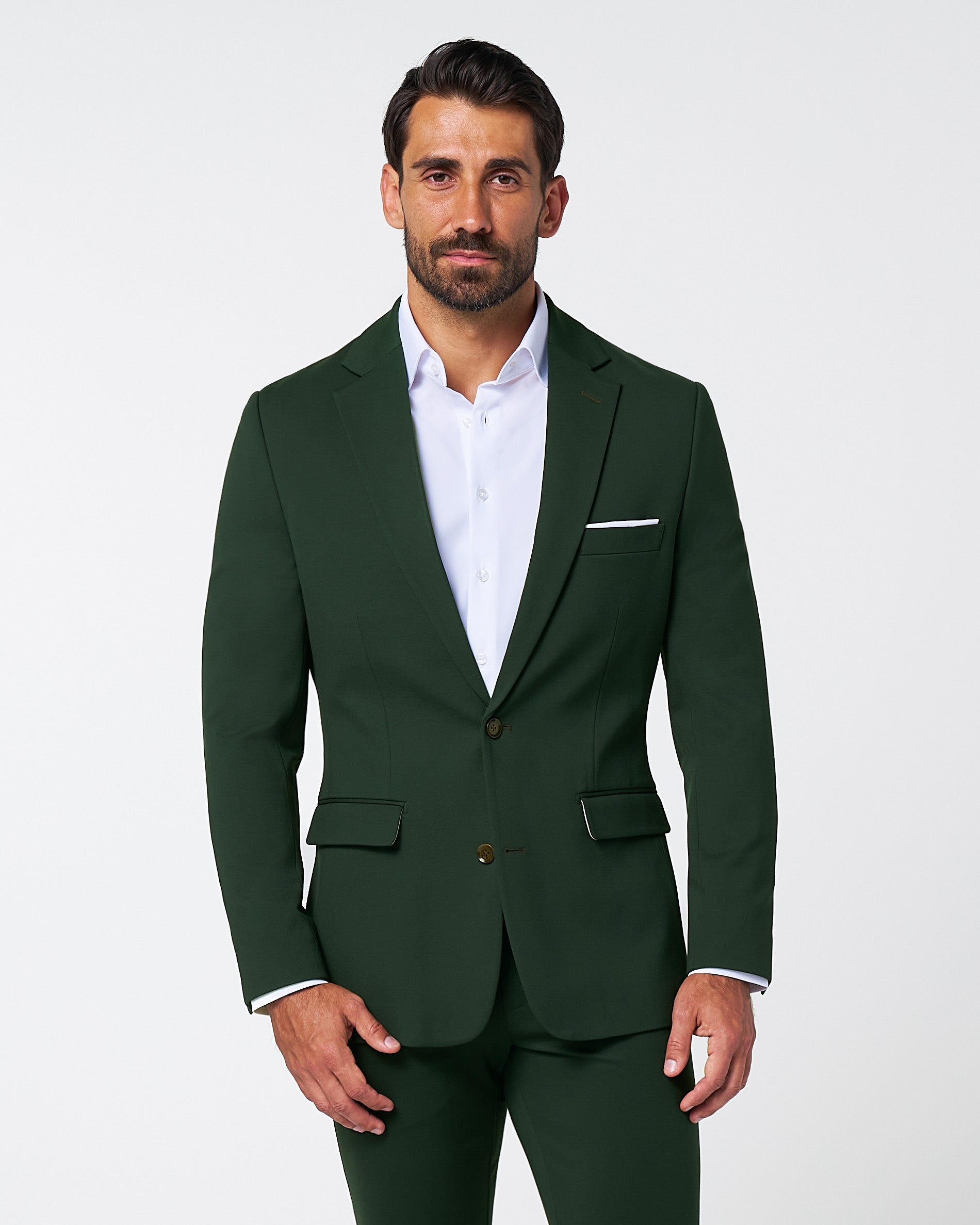 Athletic Fit Stretch Blazer - Solid Hunter Green