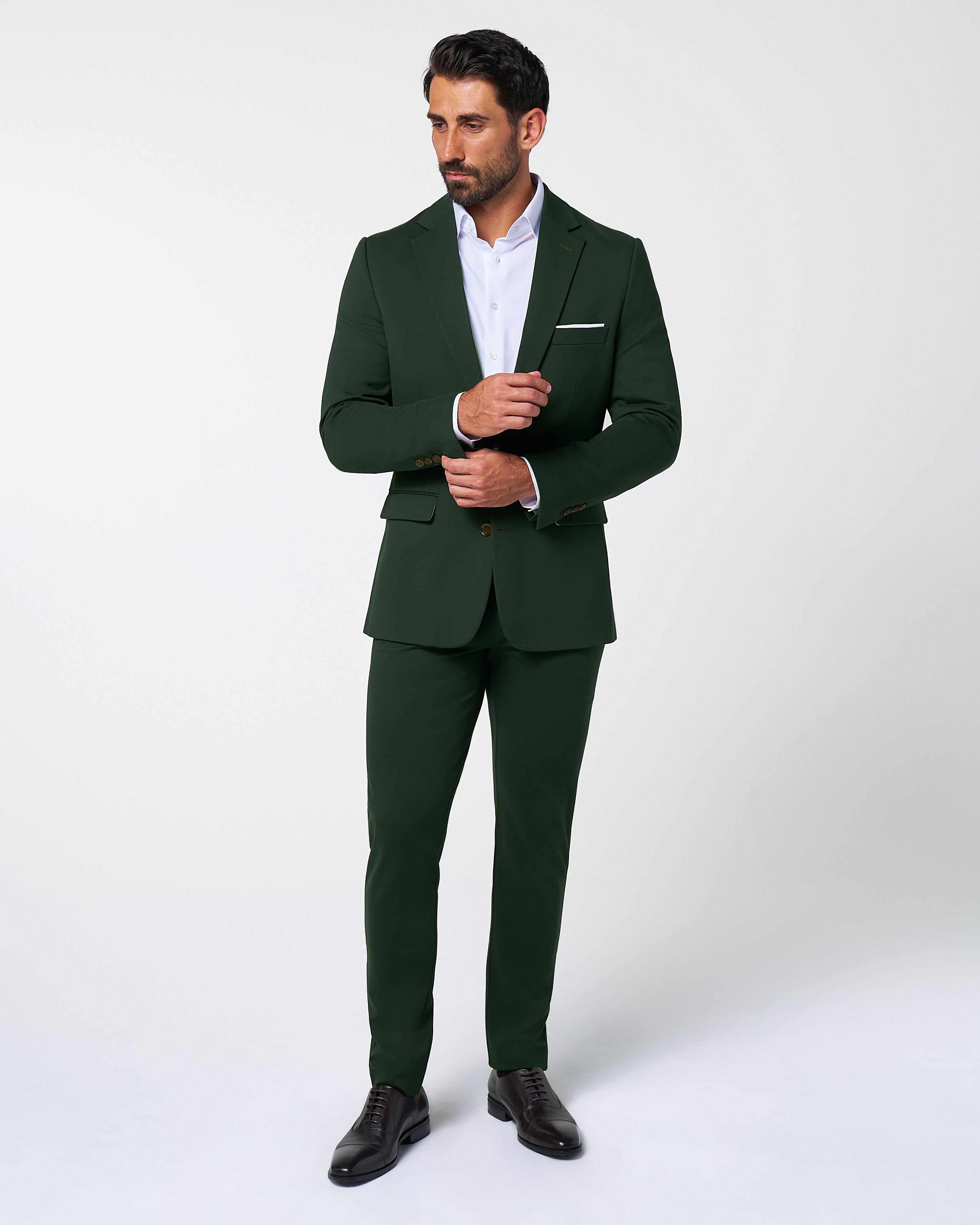 Athletic Fit Stretch Blazer - Solid Hunter Green