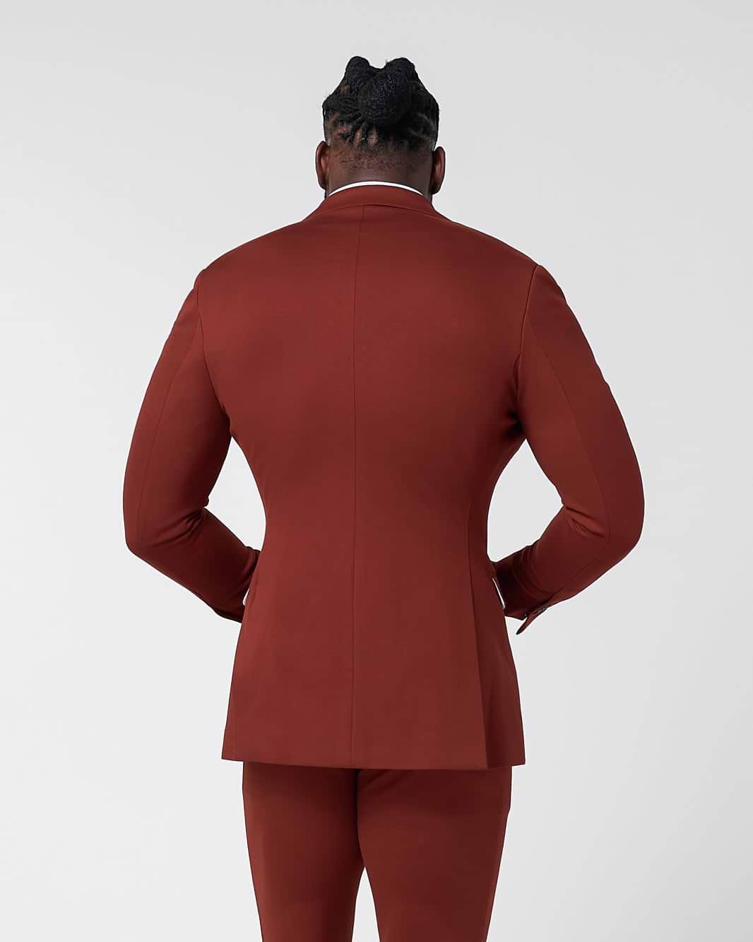 Athletic Fit Stretch Blazer - Solid Brick