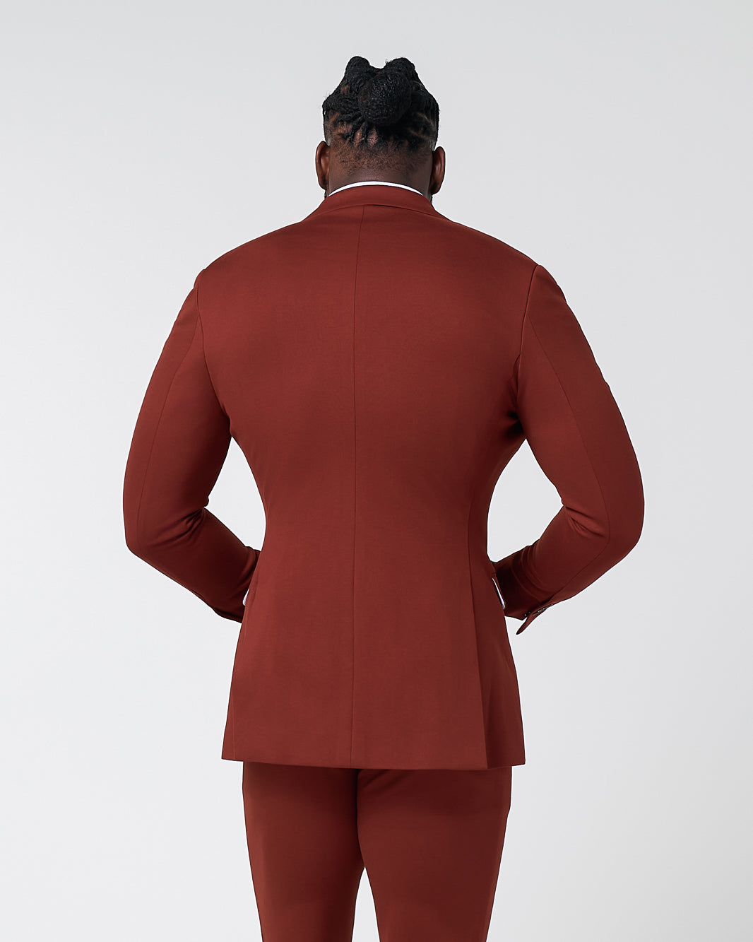 Athletic Fit Stretch Blazer - Solid Brick